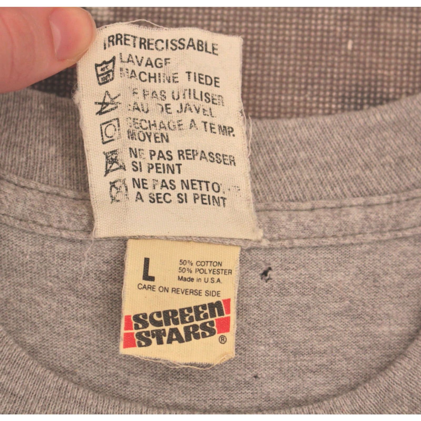 Vintage VINTAGE Bruce Springsteen 80s T-Shirt Men's VTG 1980s World Tour 1983 Shirt M Grey Graphic Tee Band TShirt Mens Size US M / EU 48-50 / 2 - 5 Thumbnail