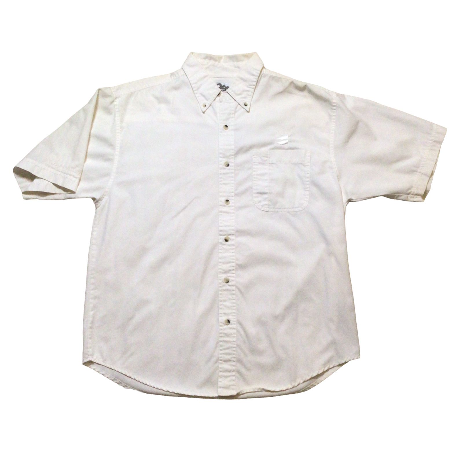 The Unbranded Brand Chevron Western California White Oil Gas Collar Polo Shirt L Size US L / EU 52-54 / 3 - 1 Thumbnail