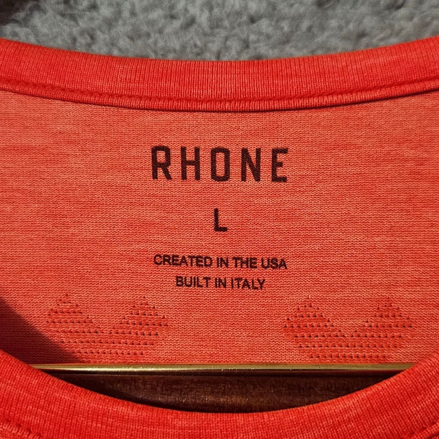 Rhone Rhone Shirt Men's Large Orange Performance Short Sleeve Made in Italy Size US L / EU 52-54 / 3 - 3 Thumbnail