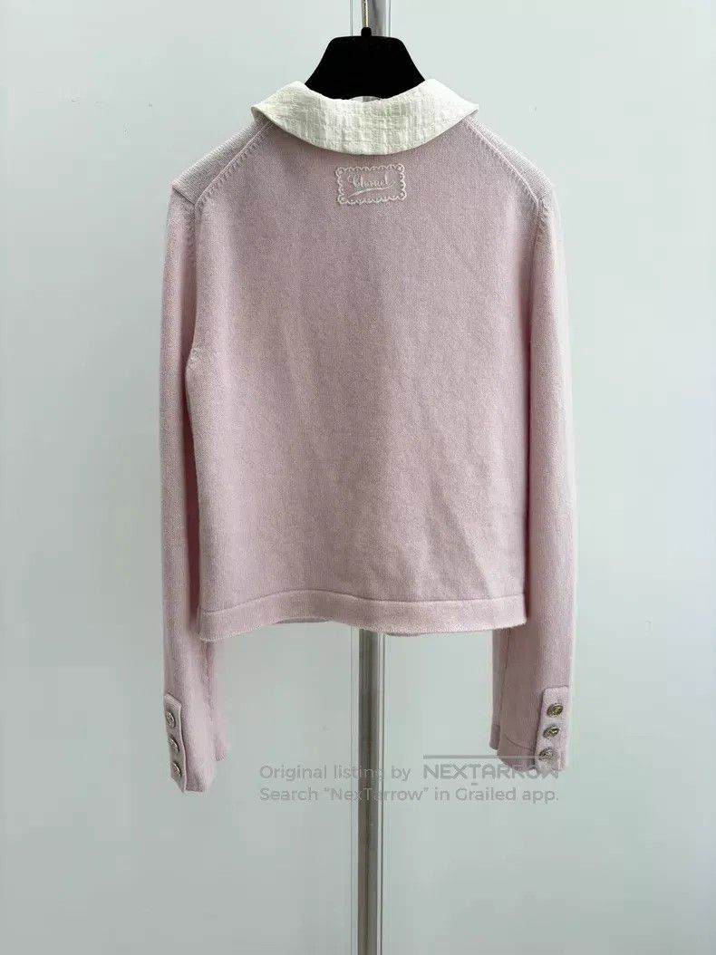 Chanel Chanel Pink doll collar cardigan coat Size XS / US 0-2 / IT 36-38 - 2 Thumbnail