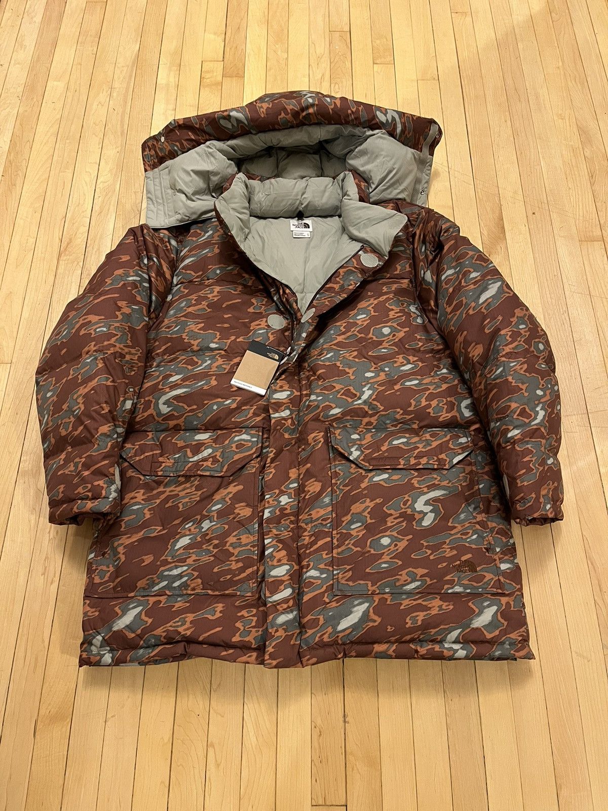 image of The North Face Men’S 77 Brooks Range Parka Dark Camo, Men's (Size XL)