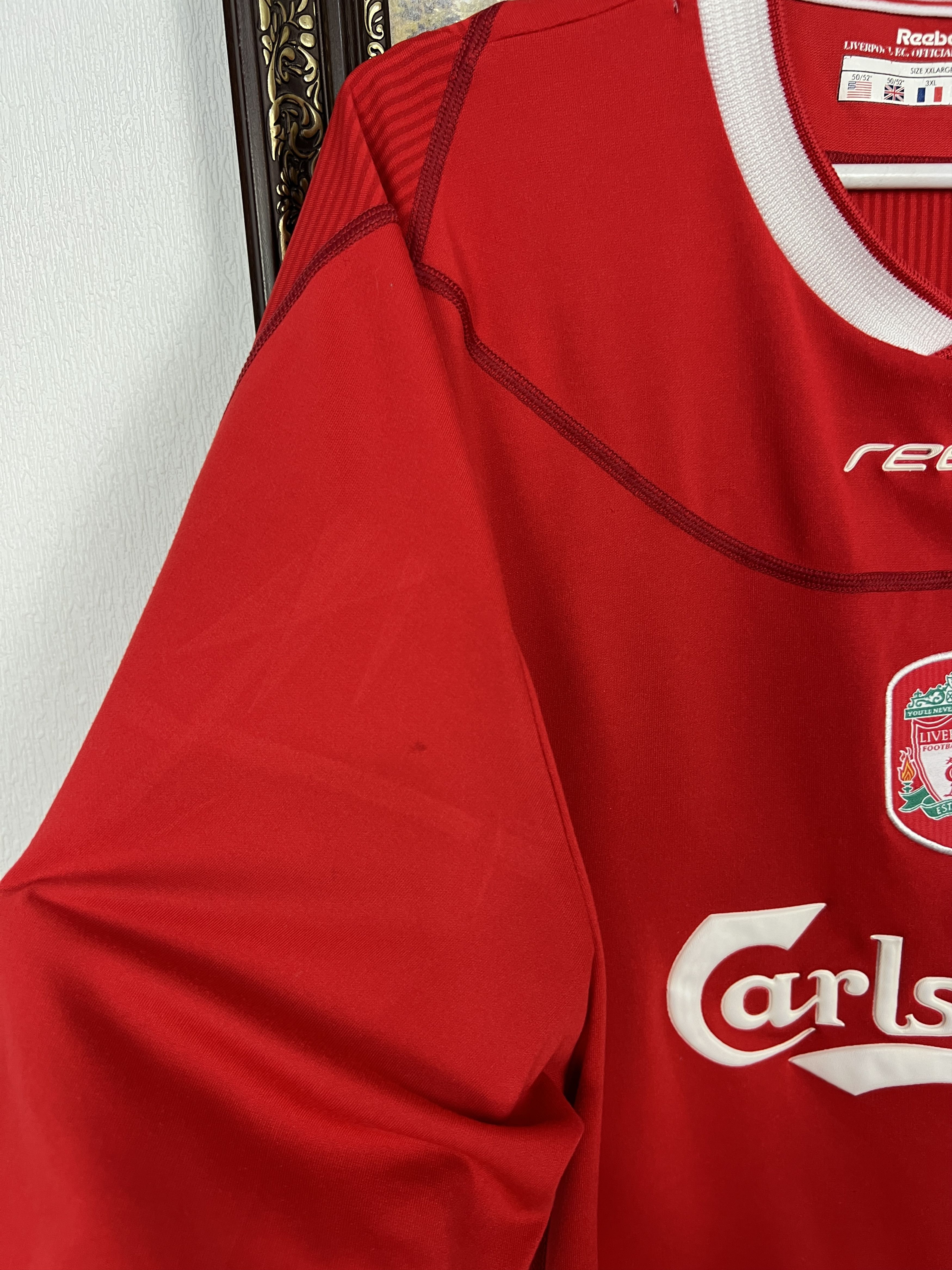 Reebok Liverpool Home football shirt 2002 Soccer Reebok Jersey Mens Size US XXL / EU 58 / 5 - 8 Thumbnail