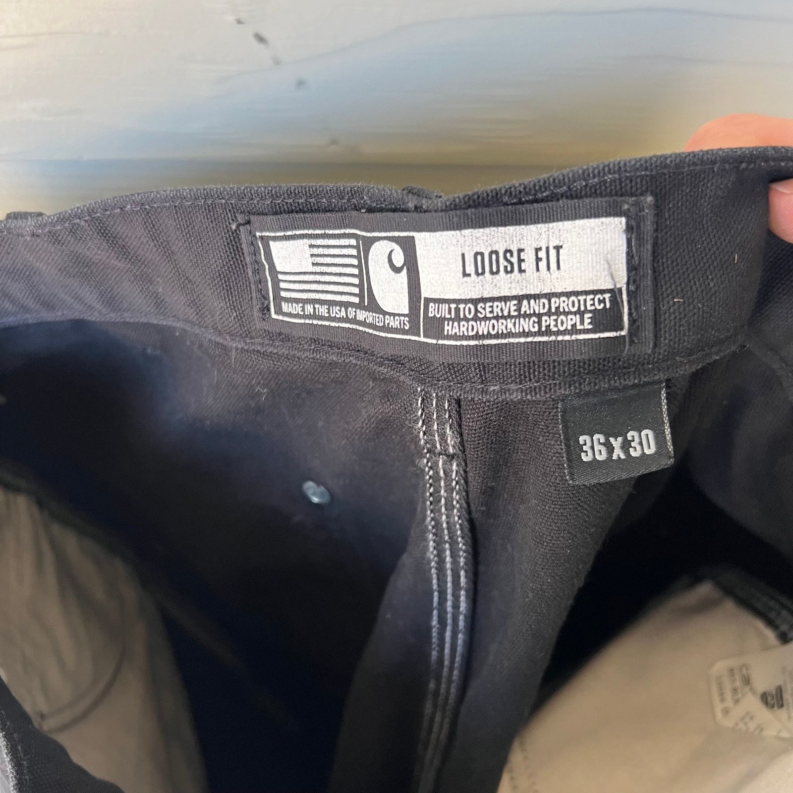 Carhartt × Vintage Carhartt black double knee work wear carpenter pants Size US 35 - 4 Thumbnail