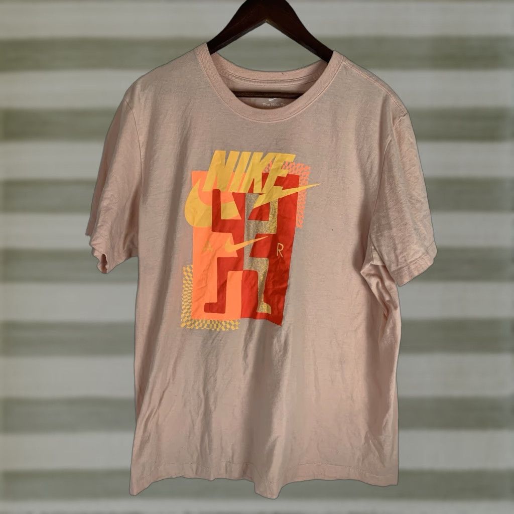 Nike VINTAGE Nike Air Tee Pink XL T-Shirt Men Regular Fit Short Sleeve Crew Neck Logo Sportswear 1980s Retro Graphic Tee Men Size US XL / EU 56 / 4 - 1 Thumbnail
