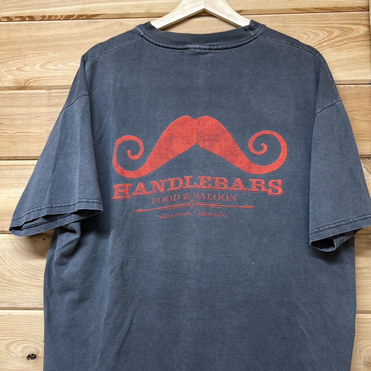 Vintage Vintage 90s Handlebars Food & Saloon Bar Mustache T Shirt Size US XL / EU 56 / 4 - 2 Thumbnail