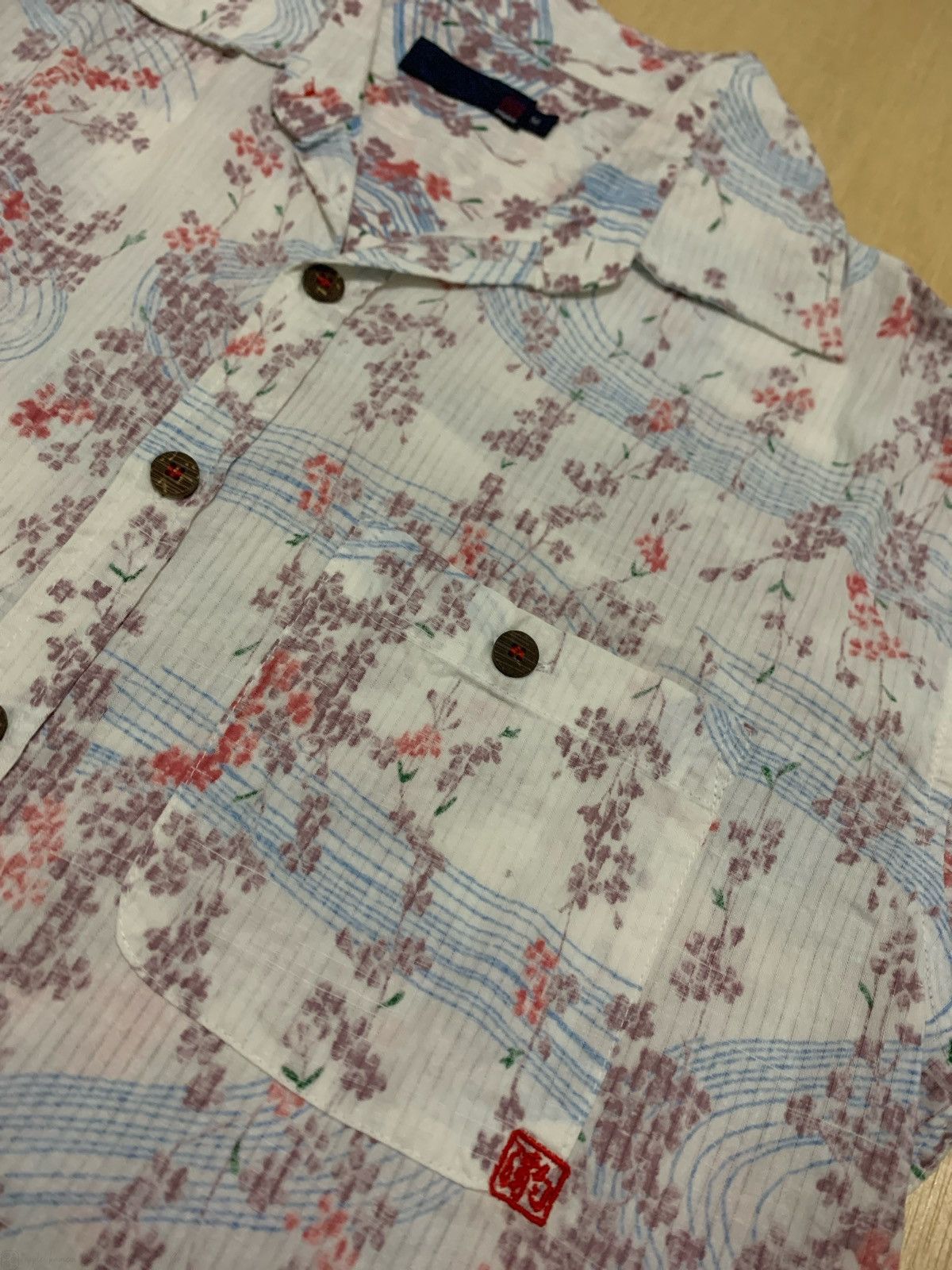 Japanese Brand × Vintage Vintage Japanese Floral shirt Size US M / EU 48-50 / 2 - 3 Thumbnail