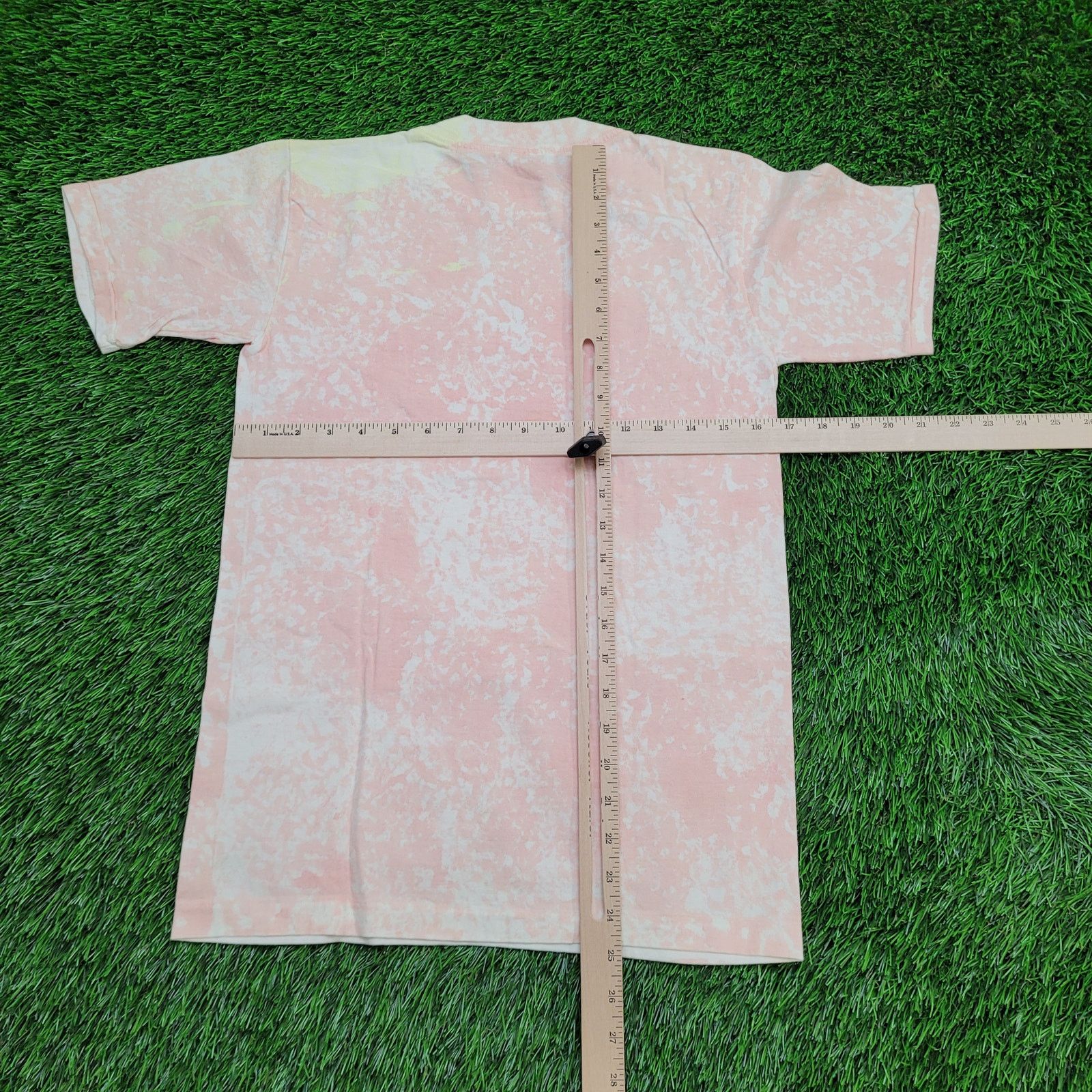 Vintage VTG 90s Pink and Yellow Bleached Tie-Dye T-Shirt XS Pastel Size US XS / EU 42 / 0 - 7 Thumbnail