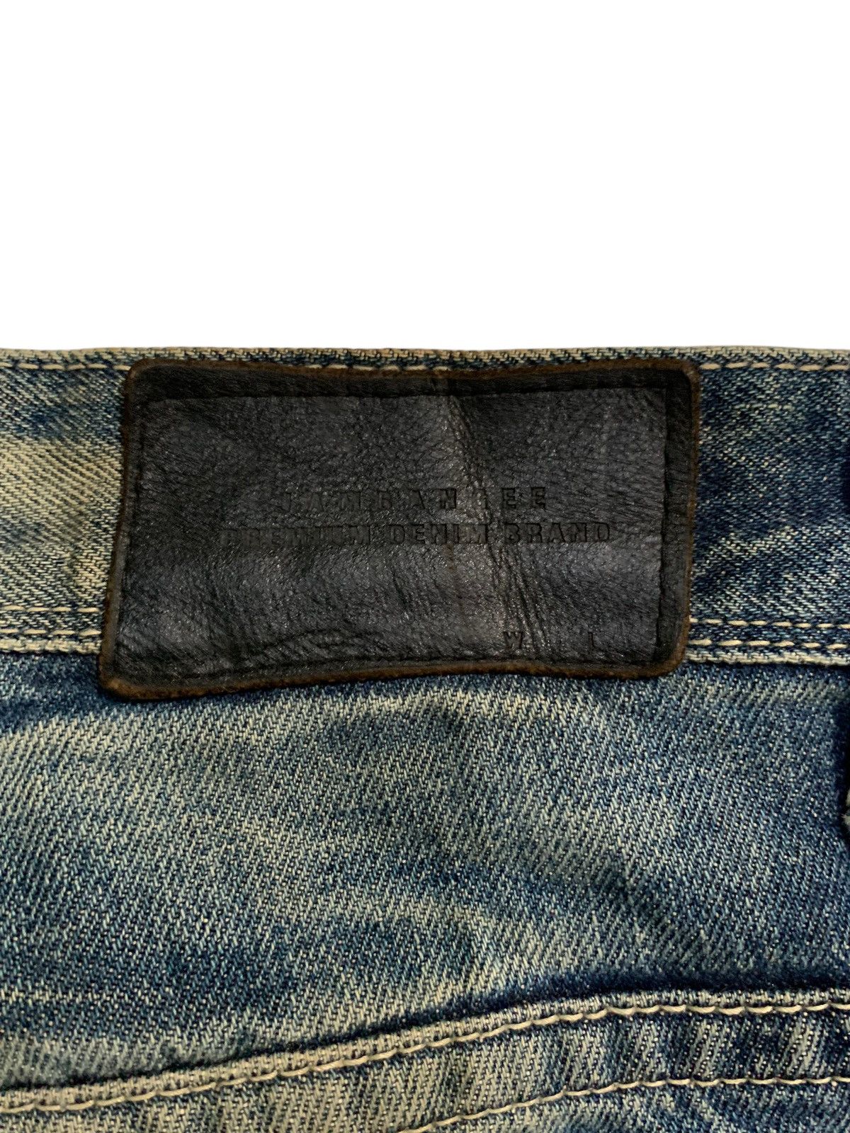 GOSTAR DE FUGA FLARE JAMBANGEE RUSTY PUNK STYLE JAPANESE DISTRESSED DENIM Size US 34 / EU 50 - 14 Thumbnail