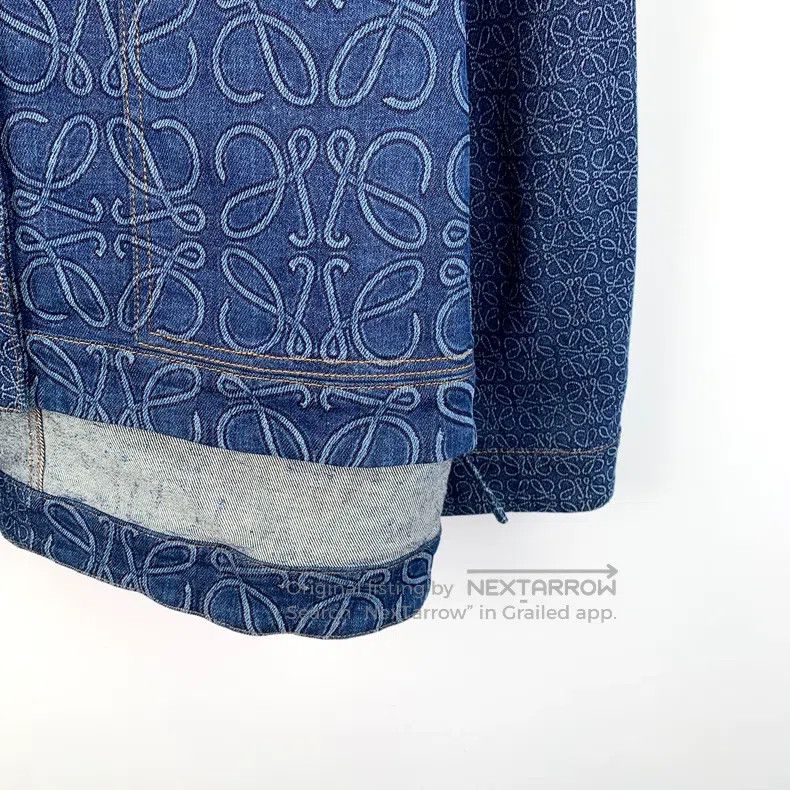 Loewe Loewe Dark Blue Logo Printed Cotton Collar Single Breasted Size XS / US 0-2 / IT 36-38 - 4 Thumbnail