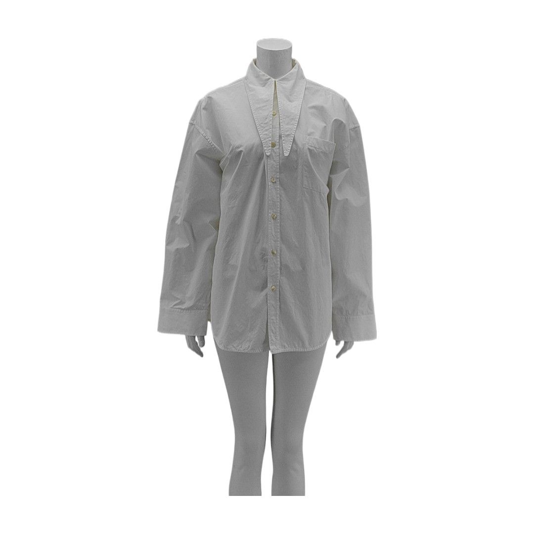 Balenciaga Balenciaga White Cotton Button Up Shirt Size 34 Size XS / US 0-2 / IT 36-38 - 1 Thumbnail