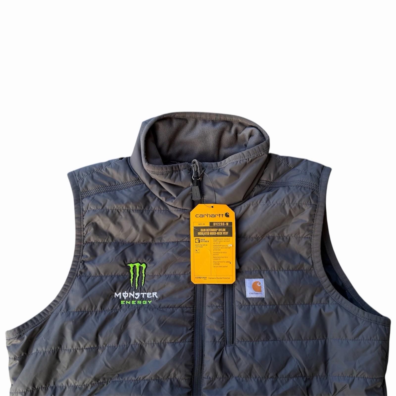 Carhartt NWT Monster Energy x Carhartt Rain Defender Vest 22” X 26” Size L / US 10 / IT 46 - 2 Thumbnail
