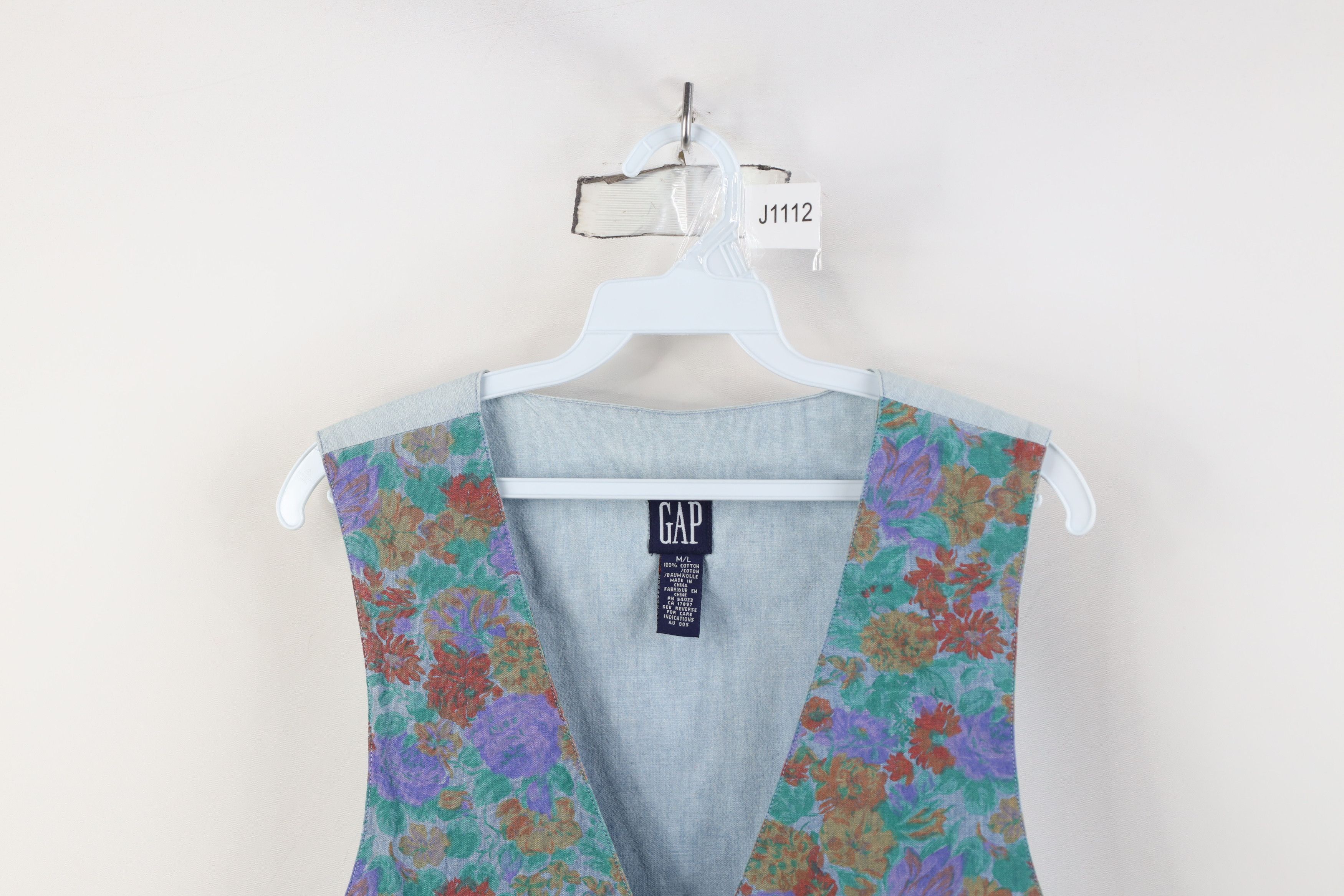 Gap Vintage 90s Gap Babydoll Flower Floral Tie Back Vest Jacket Size M / US 6-8 / IT 42-44 - 2 Thumbnail