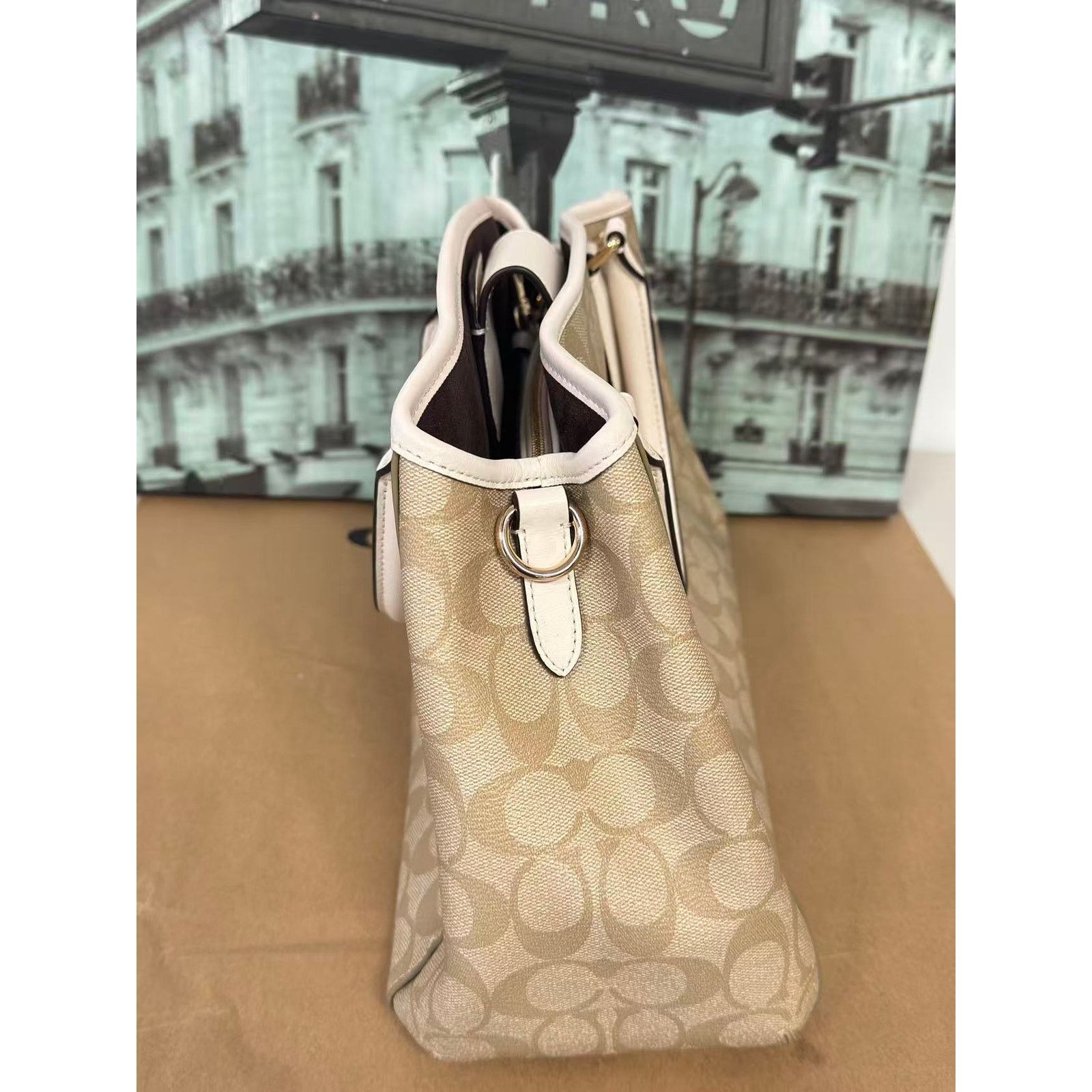 Coach Coach F58310 Small Margot Carryall Signature Khaki Size ONE SIZE - 4 Thumbnail