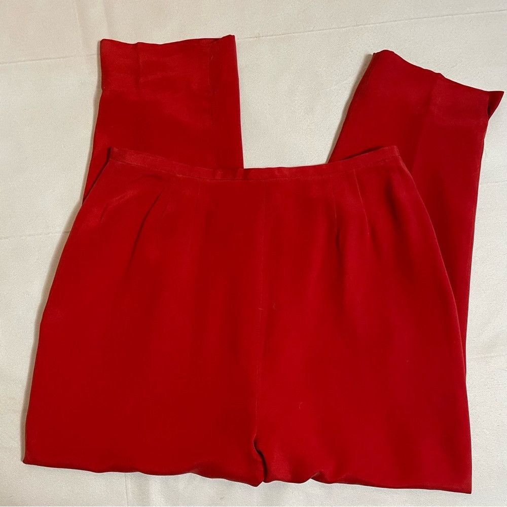 Other Charter Club 100% Silk Red Pants Size 14 Size 36" / US 14 / IT 50 - 3 Thumbnail