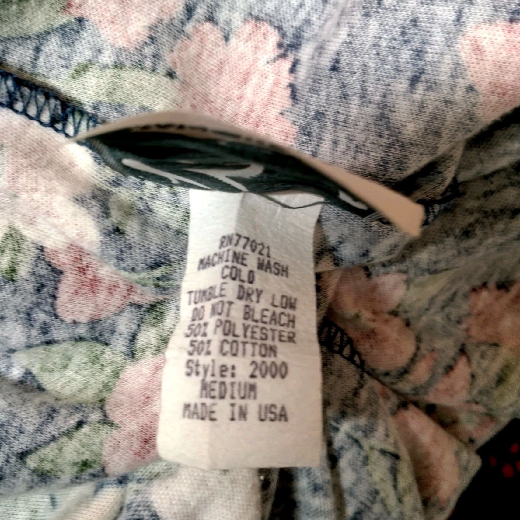 Vintage Vintage Large Skirt And Shirt Knit Outfit Set Blue Floral Cottagecore Soft USA Daywear Size L / US 10 / IT 46 - 3 Thumbnail