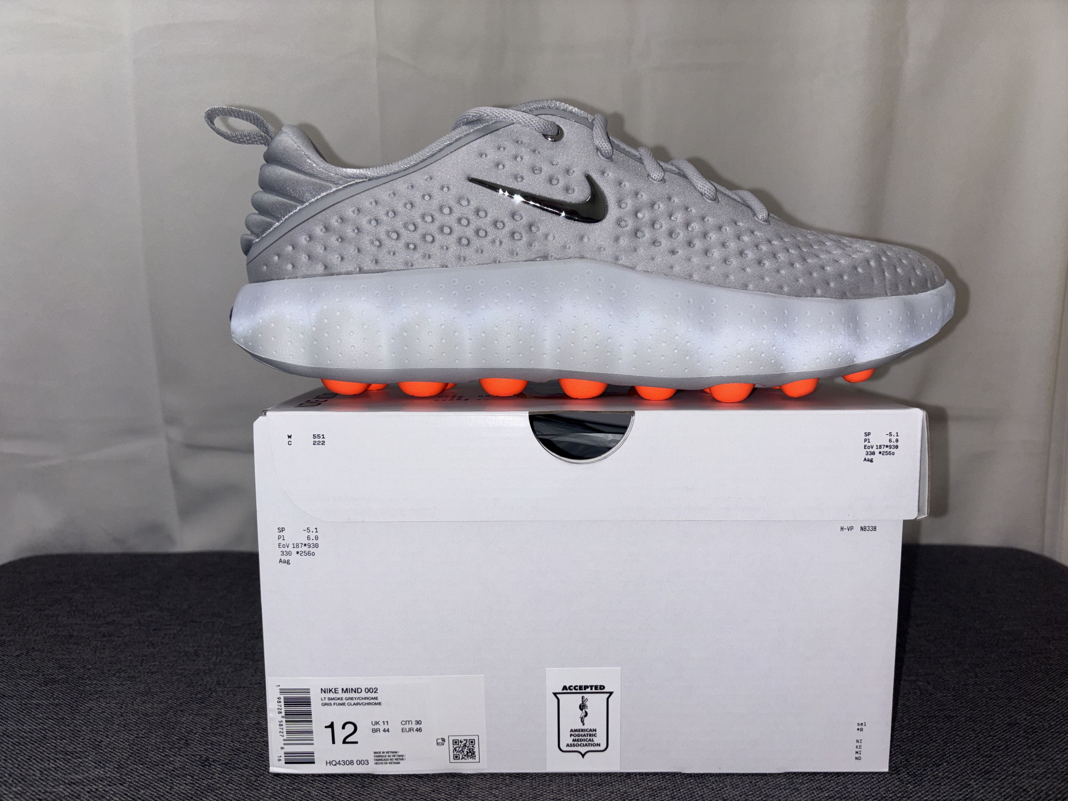 Nike Nike Mind 002 Light Smoke Grey (2026) Men’s 12 HQ4308-003 Size US 12 / EU 45 - 5 Thumbnail