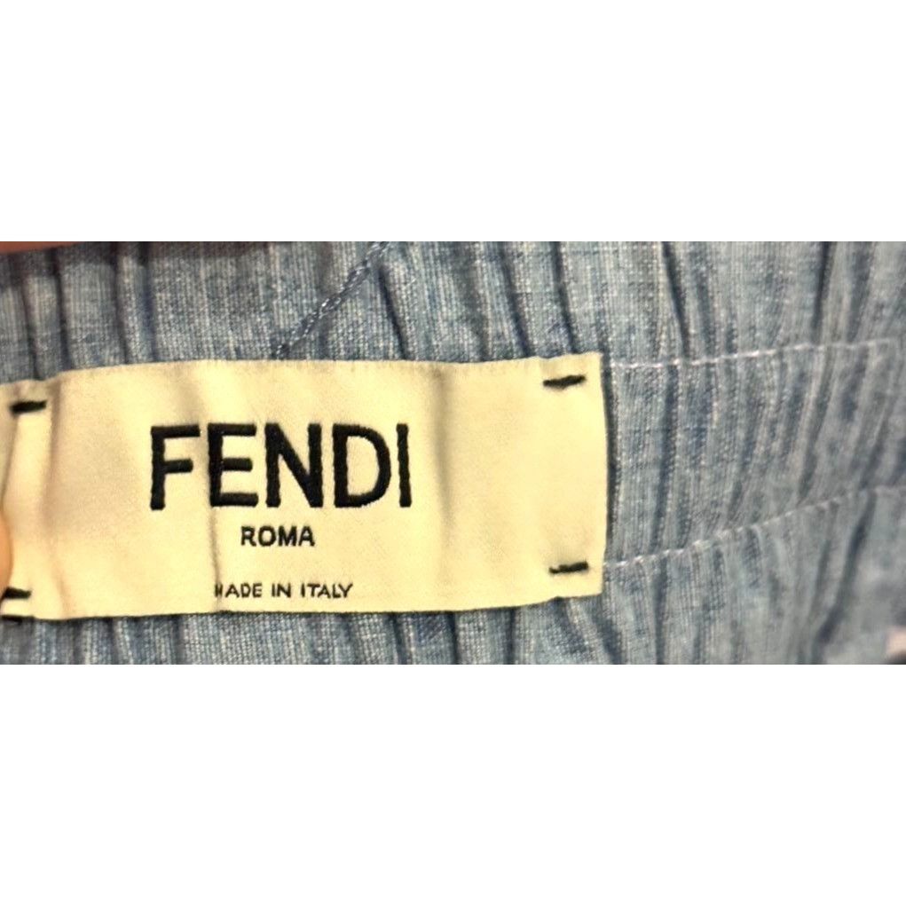 Fendi Fendi Womens Chambray Summer Shorts Made In Italy With Elast Size S / US 4 / IT 40 - 12 Thumbnail