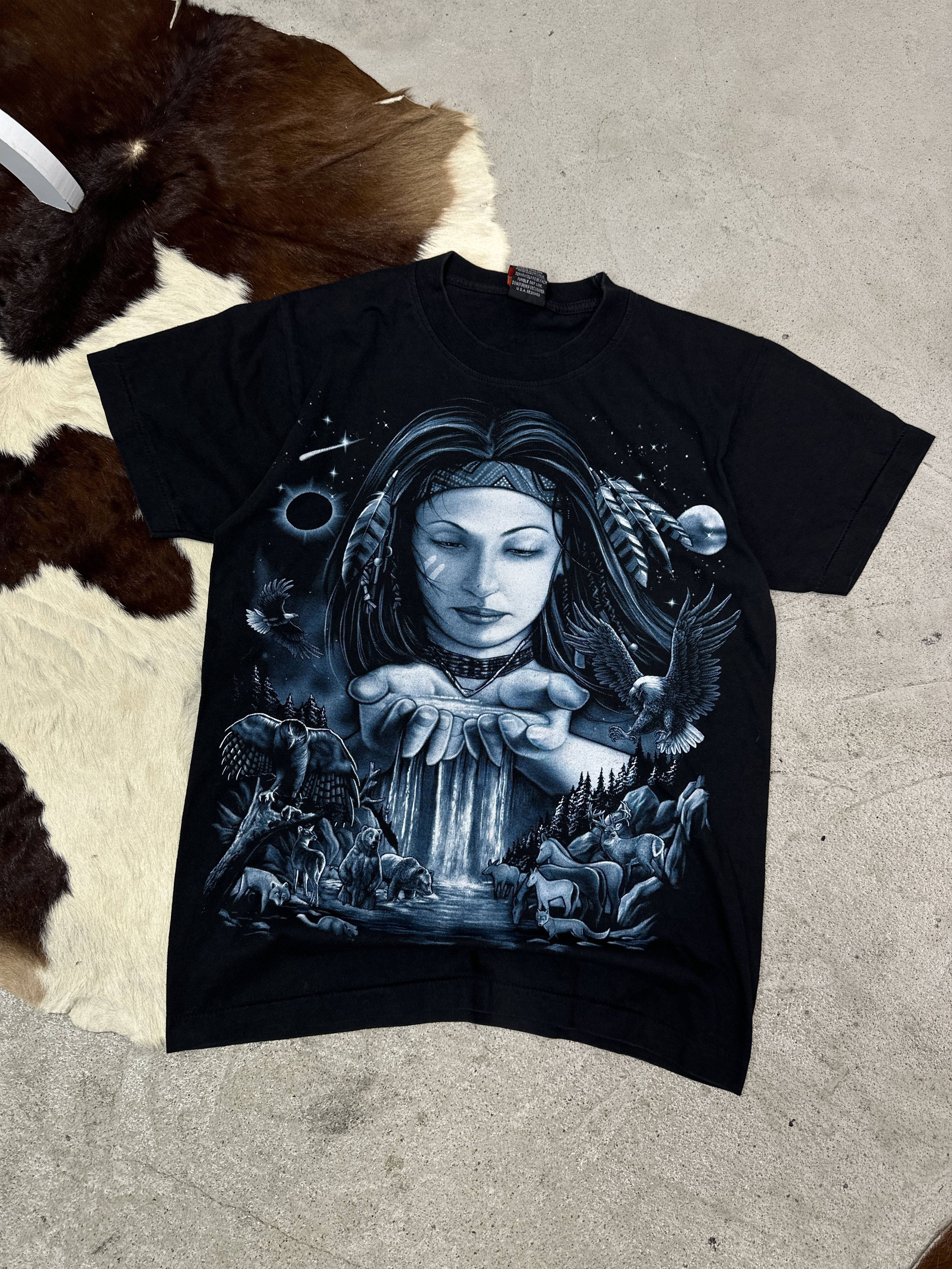 Vintage Vintage Streetwear Grunge Spiritual Printed T-shirt Y2K Size US S / EU 44-46 / 1 - 1 Thumbnail