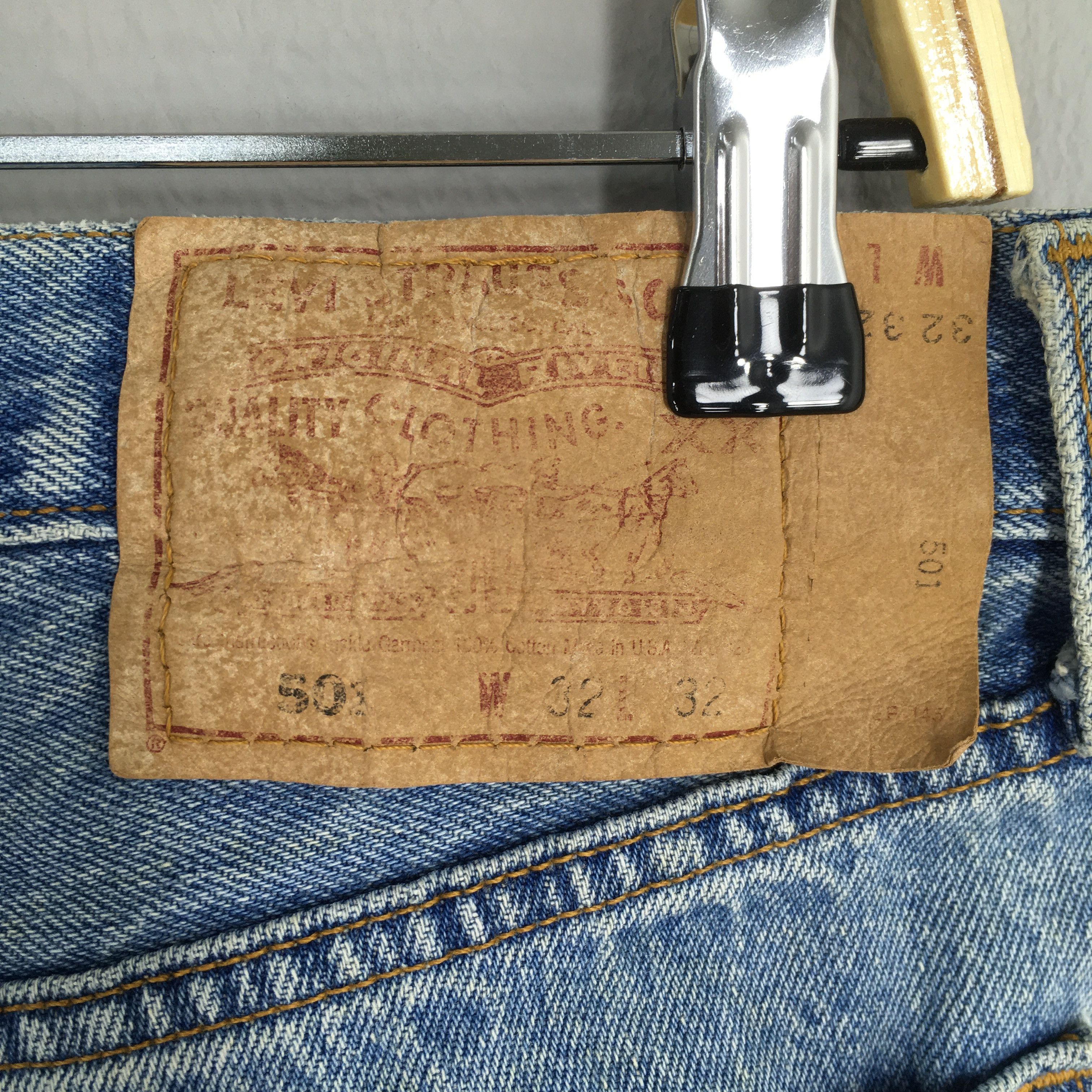 Levi's Size 29x29.5 Vintage 90's Levi's 501 High Rise Jeans S1729 Size 29" - 11 Thumbnail