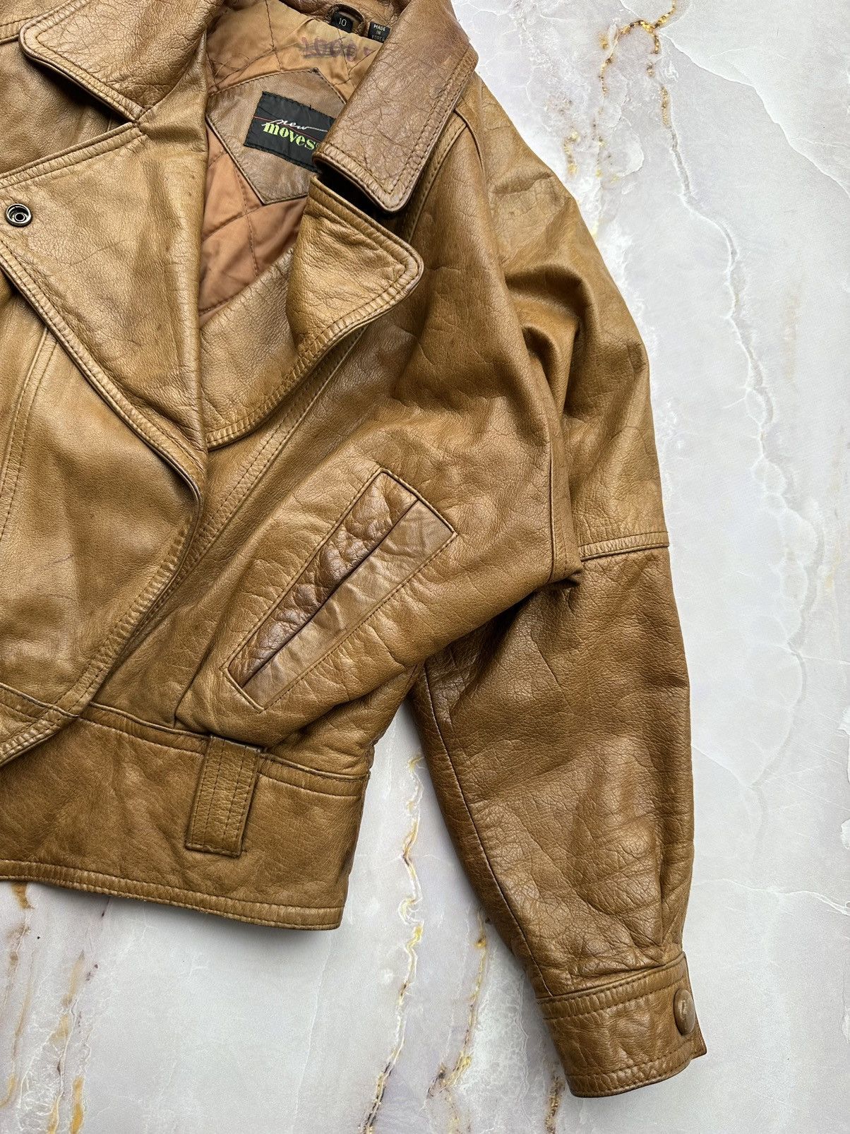 Japanese Brand Vintage Cropped Leather Jacket Size S / US 4 / IT 40 - 7 Thumbnail