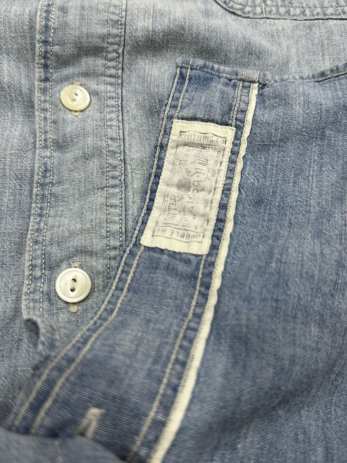 RRL Ralph Lauren Vintage RRL Polo Ralph Lauren Wash Denim Shirt Size US M / EU 48-50 / 2 - 16 Thumbnail