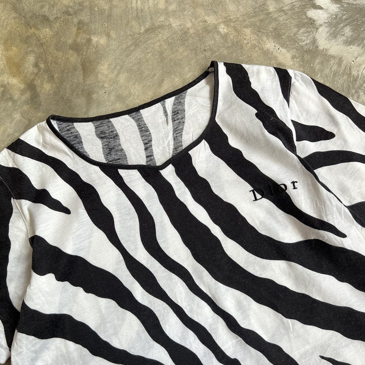 Christian Dior Monsieur Vintage Dior Zebra T-Shirt Size M / US 6-8 / IT 42-44 - 2 Thumbnail