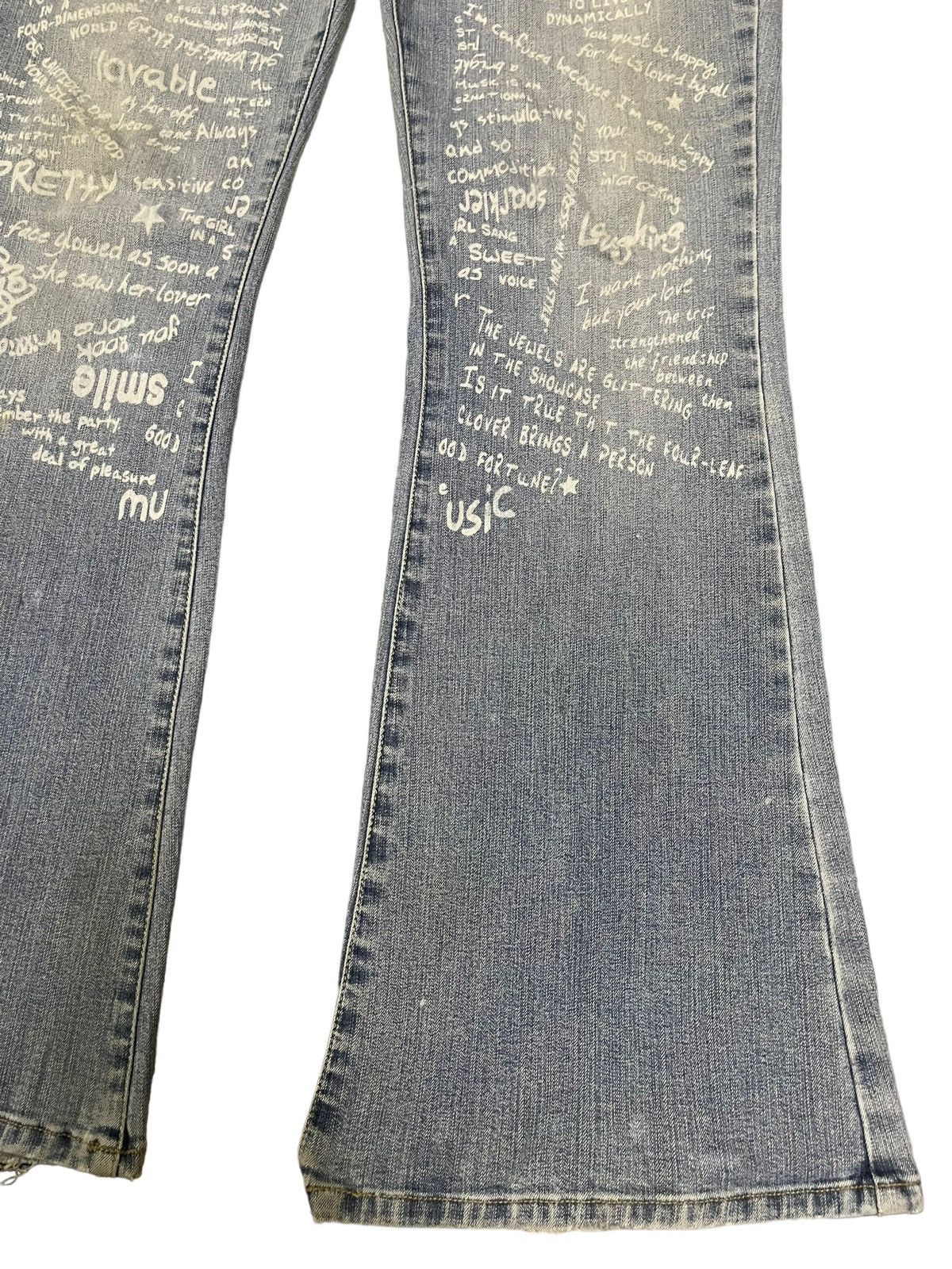 If Six Was Nine Vintage Japanese Brand Overprint Style Flare Jeans Size US 30 / EU 46 - 6 Thumbnail