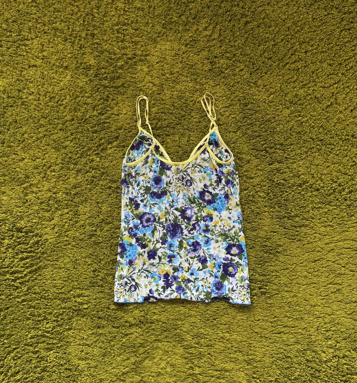 Designer × Dolce & Gabbana × Vintage Dolce & Gabbana D&G 2000s vintage mesh floral tank top Y2K Size M / US 6-8 / IT 42-44 - 2 Thumbnail
