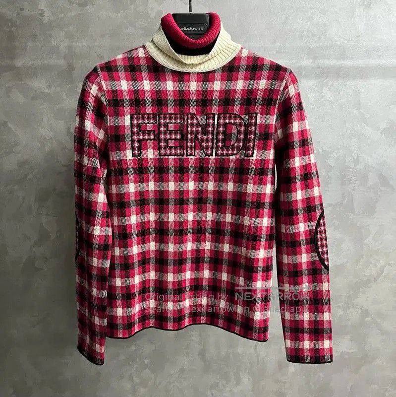 Fendi Fendi Red Women's Knit Sweater Size M . Size M / US 6-8 / IT 42-44 - 1 Thumbnail
