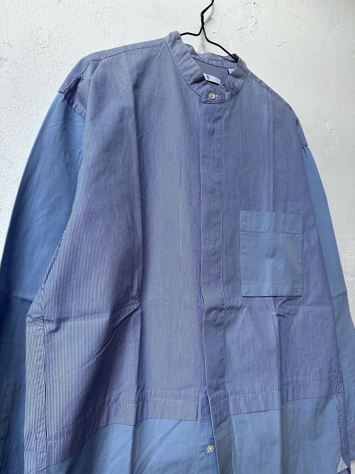 Jil Sander Uniqlo Jil Sander Stripe Two Tone Shirt Size US S / EU 44-46 / 1 - 3 Thumbnail