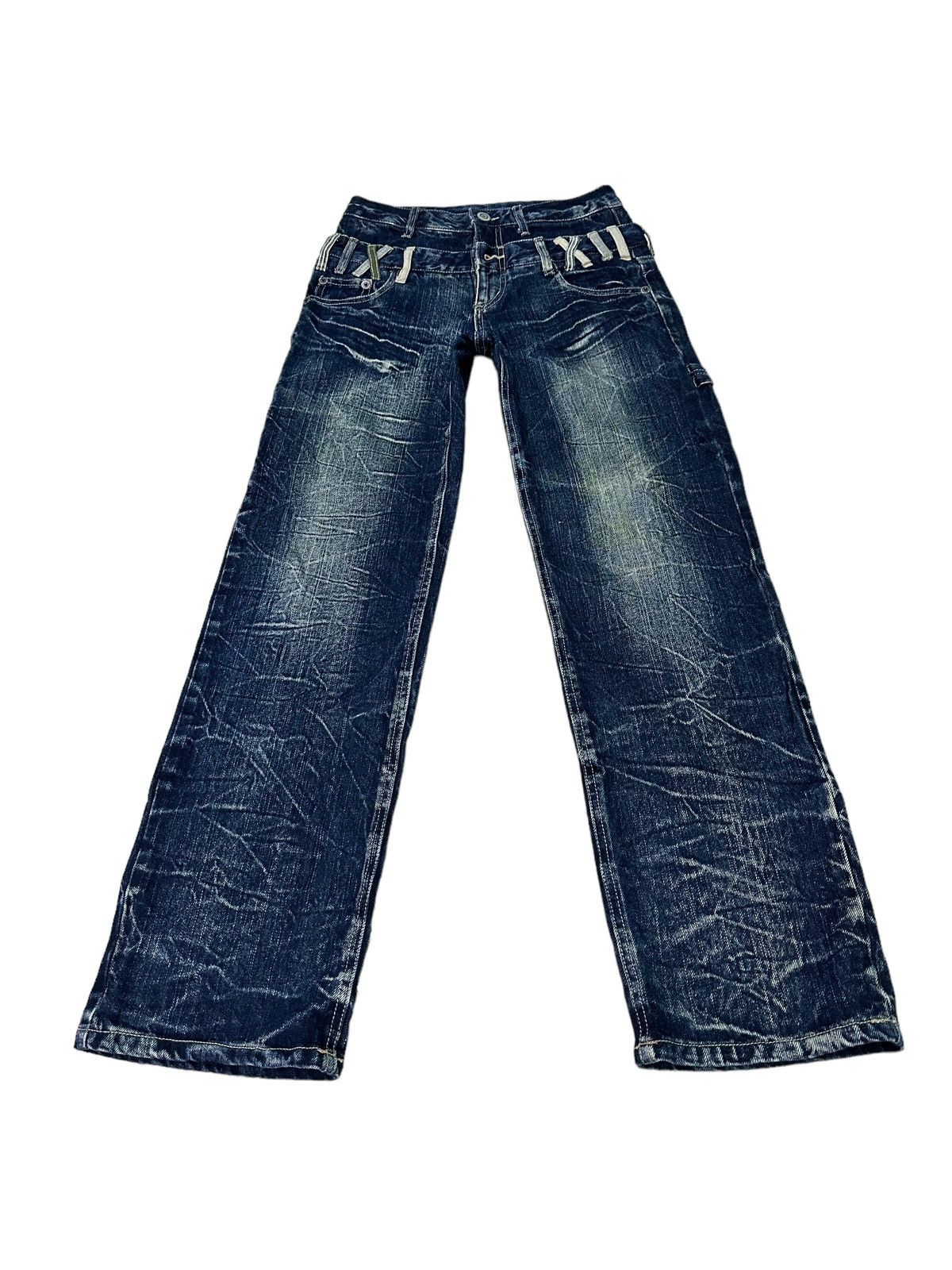 Japanese Brand JAPANESE BRAND BACK&FORTH DOUBLE WAIST JEANS Size US 29 - 2 Thumbnail