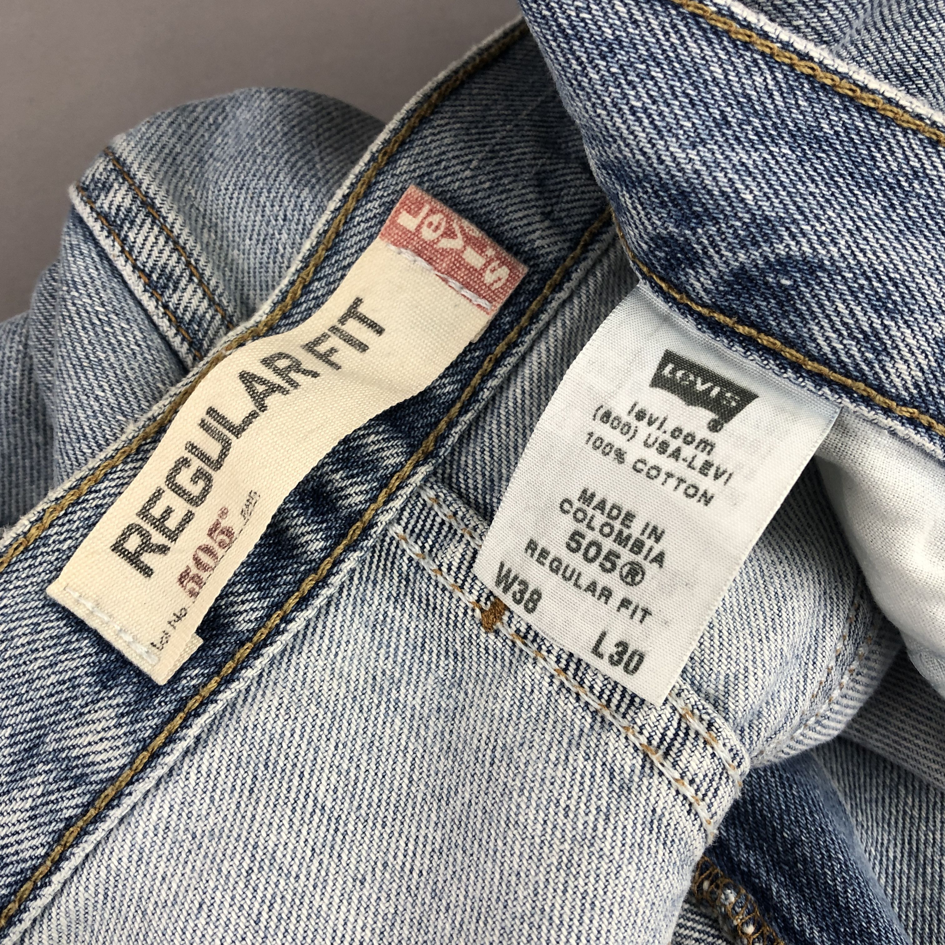 Levi's × Vintage Vintage Y2K Levis 505 Jeans Levi's Stonewash Faded Denim Size US 38 / EU 54 - 9 Thumbnail
