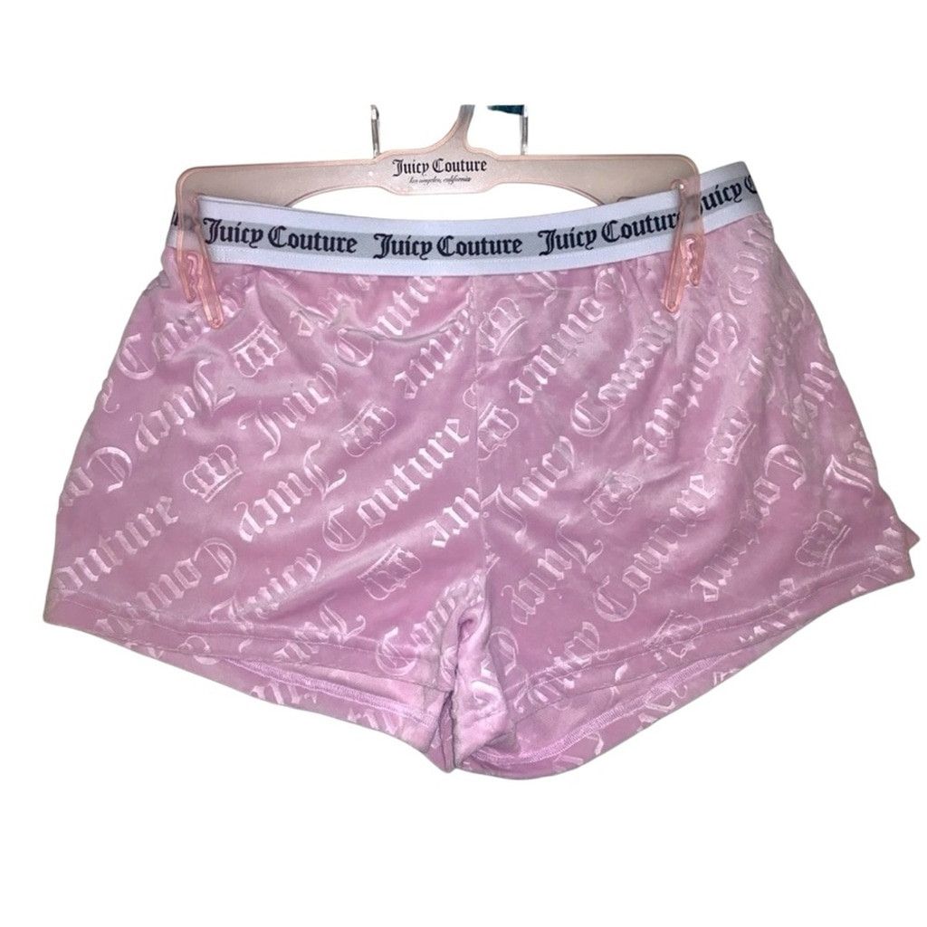 Juicy Couture Juicy Couture BLUSH PINK Velour MEDIUM Juicy Short Embossed Size 28" / US 6 / IT 42 - 2 Thumbnail