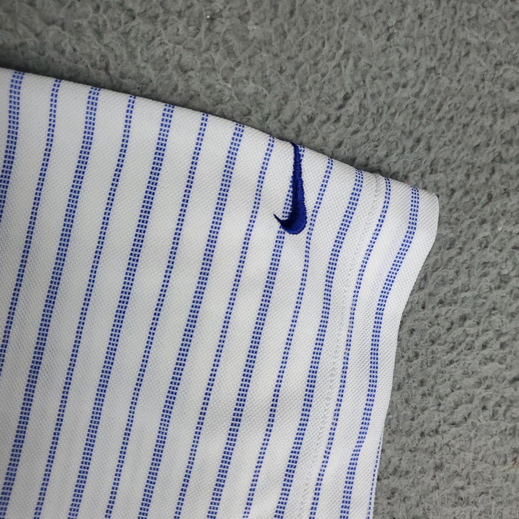 Nike Nike Polo Shirt Mens 2XL Blue Striped Swoosh Golf Casual Short Sleeve Shirt Size US XXL / EU 58 / 5 - 2 Thumbnail