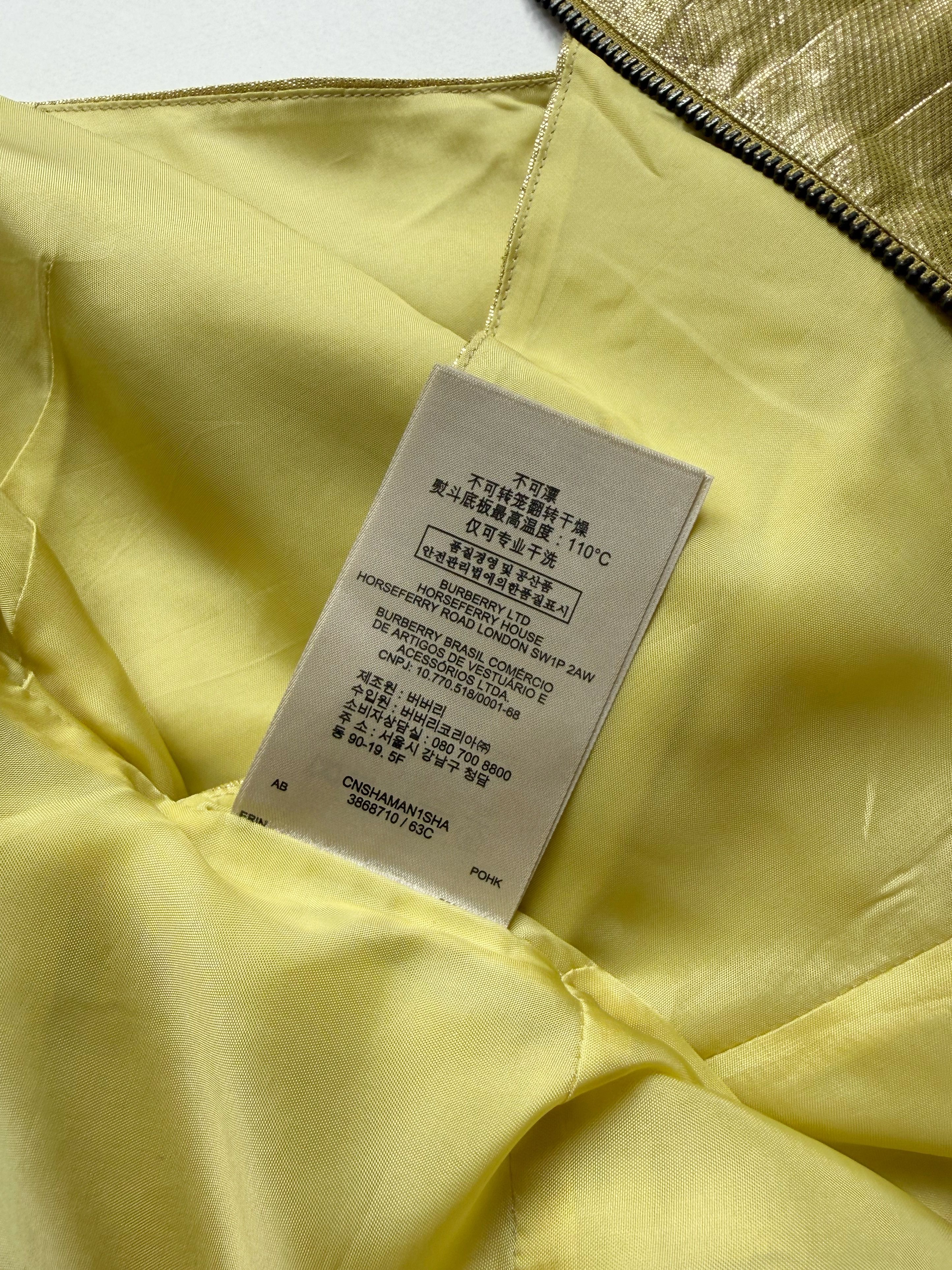 Burberry Burberry London Gold Sleeveless V-Neck Mini DressUS4 Size S / US 4 / IT 40 - 3 Thumbnail