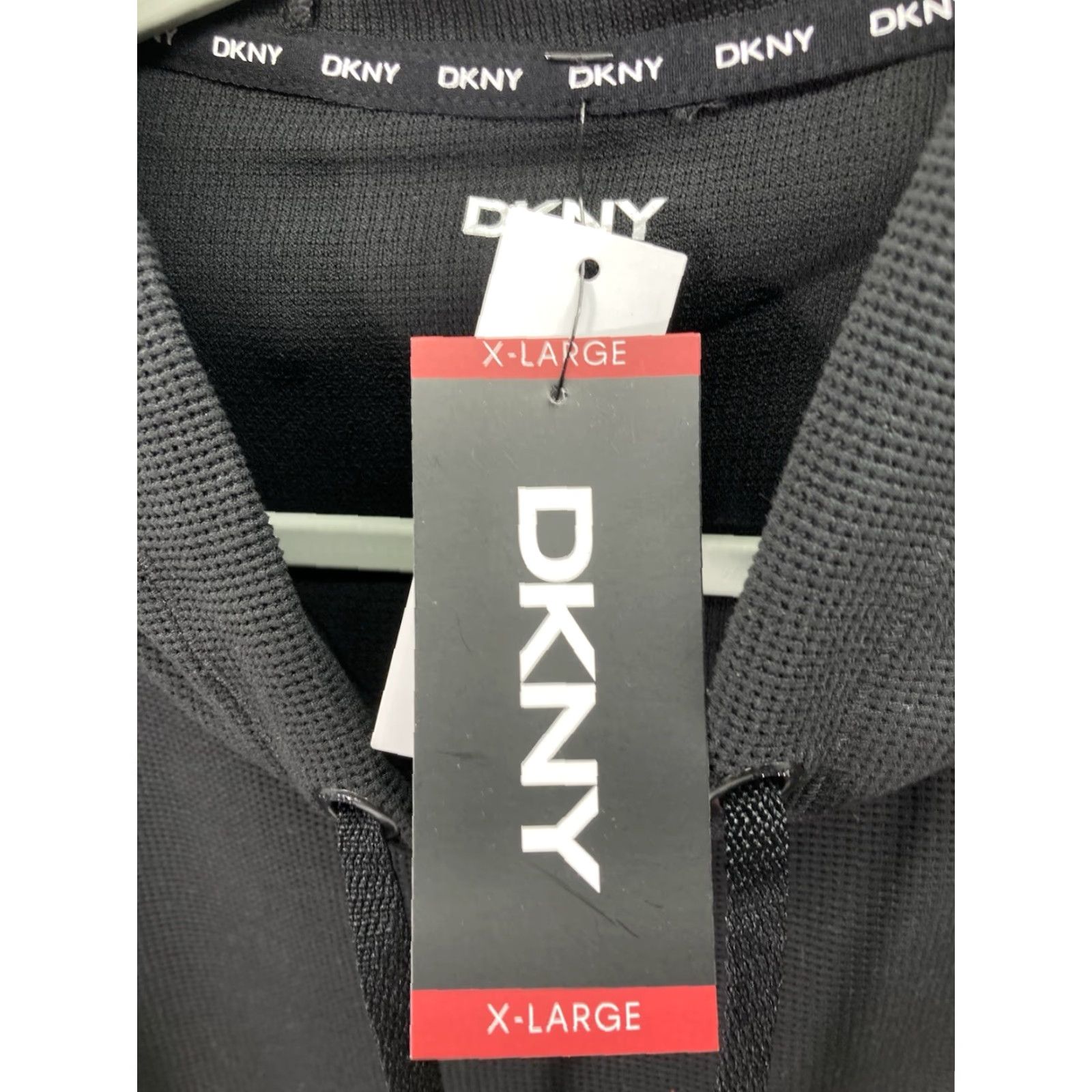 DKNY DKNY Waffle Hoodie Sweatshirt Women Size XL Black Long Sleeve Pullover Crop NWT Size XL / US 12-14 / IT 48-50 - 4 Thumbnail
