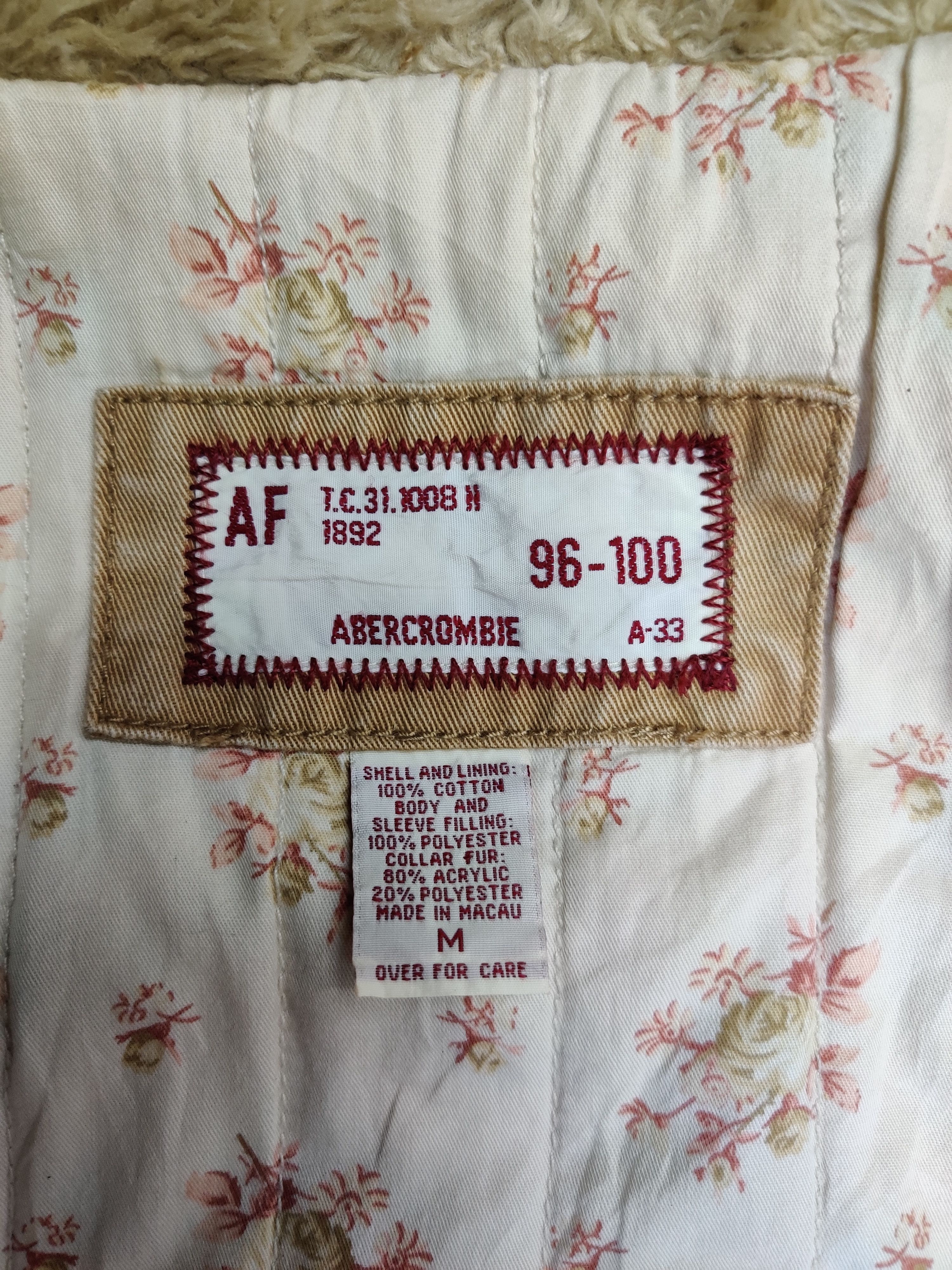 Abercrombie & Fitch Vintage Abercrombie & Fitch Fur Collar Utility Jacket Size US M / EU 48-50 / 2 - 11 Thumbnail