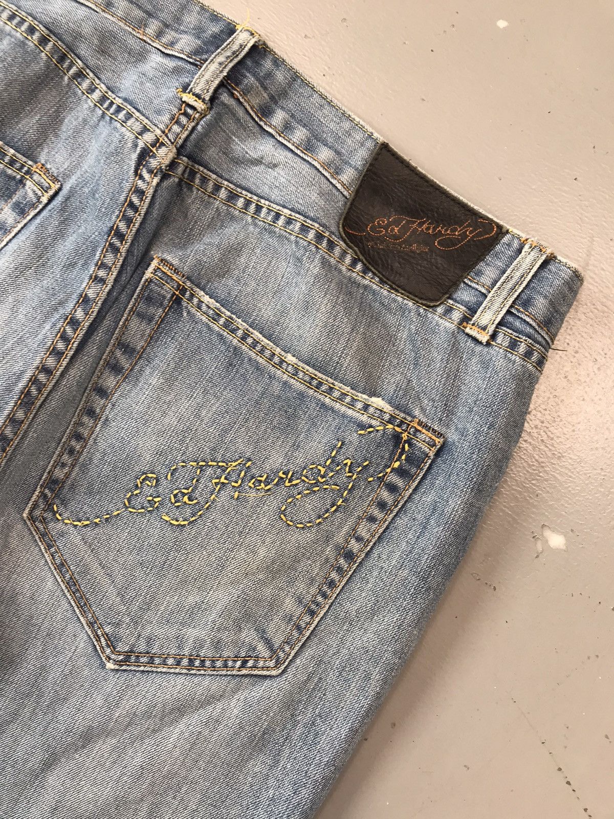 Christian Audigier × Ed Hardy × Vintage Vintage Edhardy by Christian Audigier SpellOut denim Size US 40 / EU 56 - 8 Thumbnail