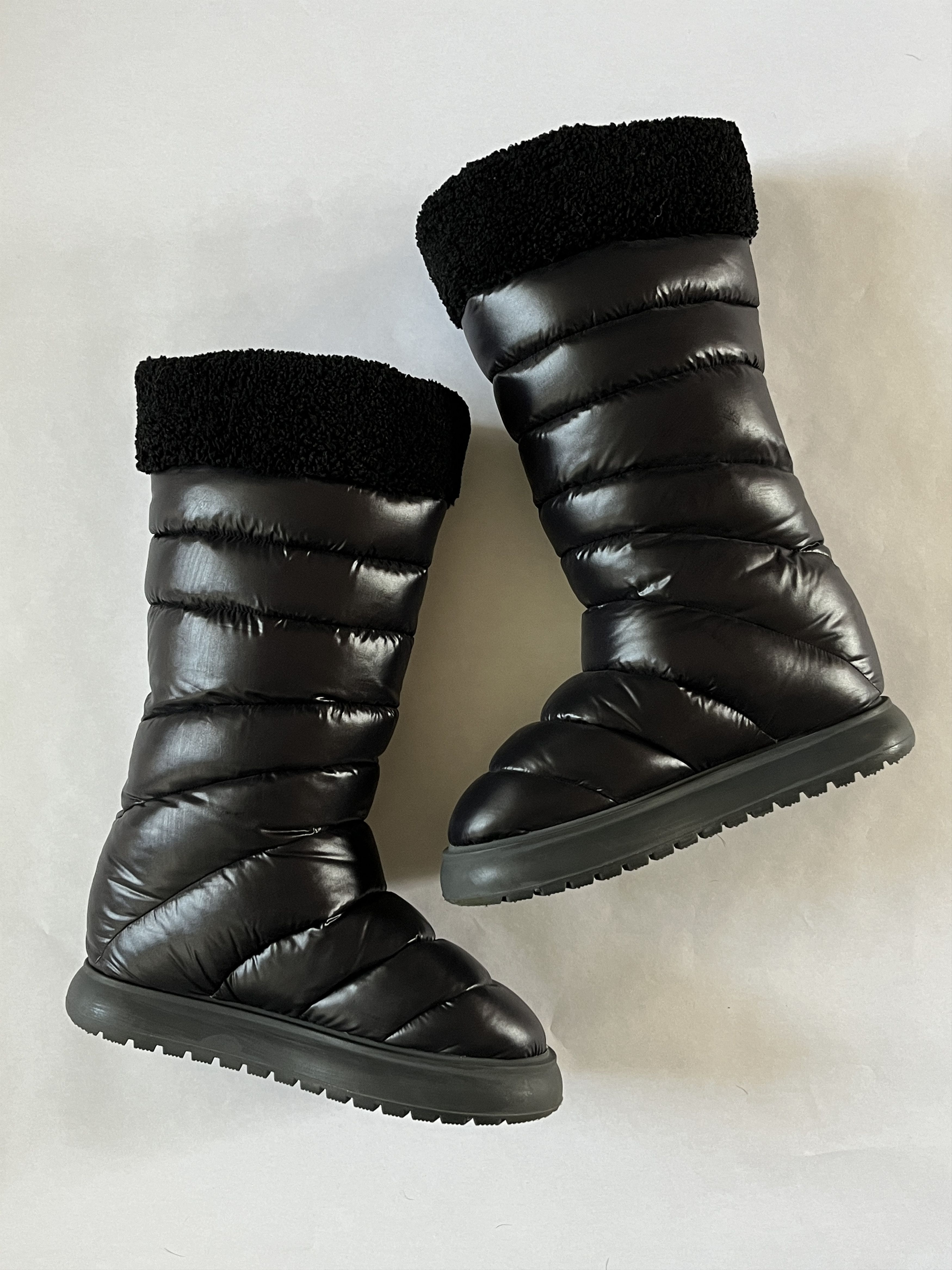 Moncler Gaia Fleece-trimmed Quilted Shell Boots Size US 9 / IT 39 - 4 Thumbnail