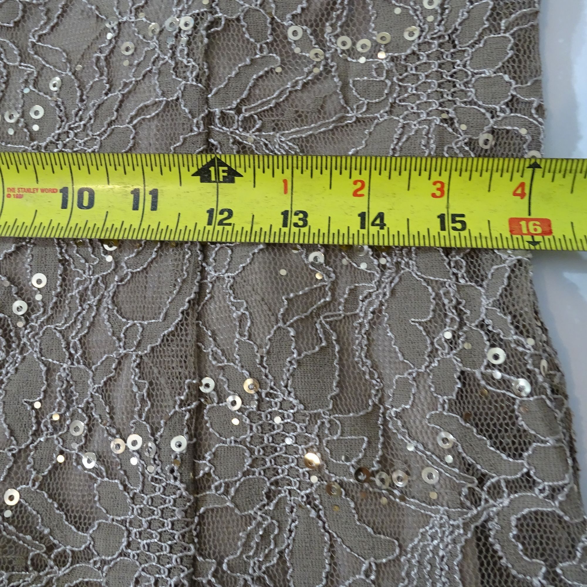 Vintage Vintage Ursula Of Switzerland Tan Lace Sleeveless Formal 14 Size XL / US 12-14 / IT 48-50 - 13 Thumbnail