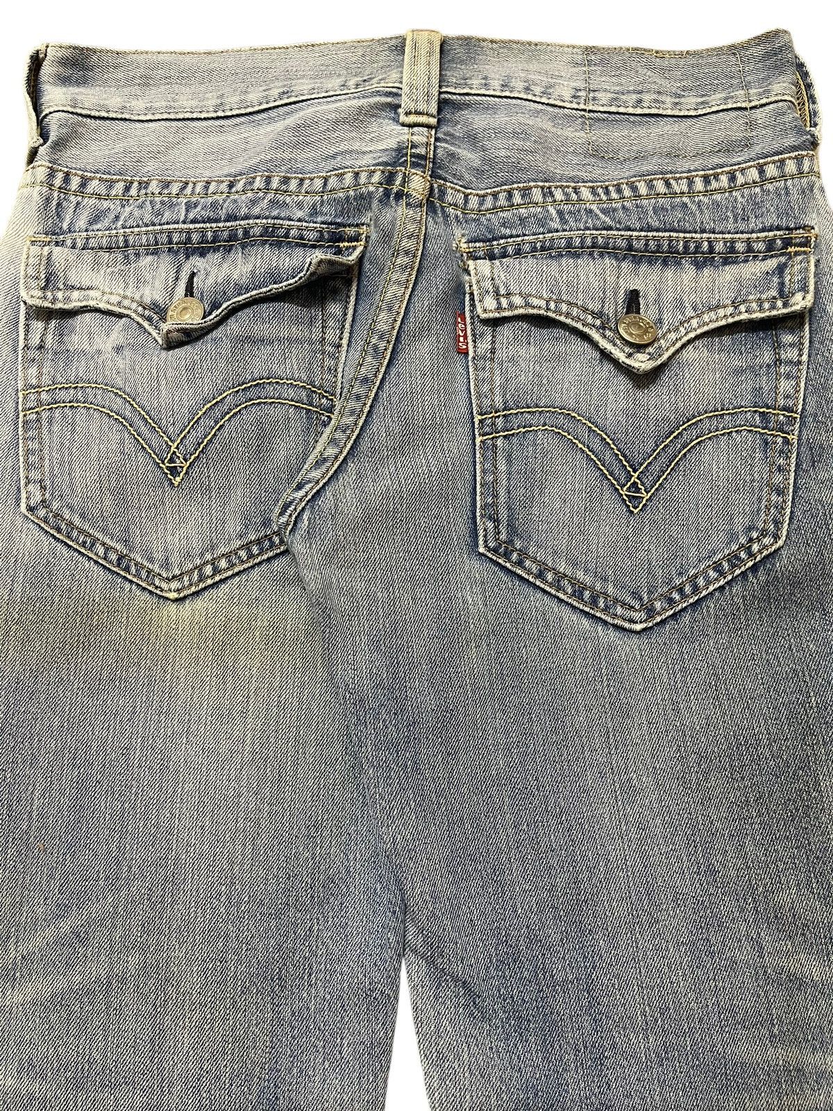 Levi's Vintage Levis Blue Wash Distressed Wide Leg Jeans Size US 31 - 6 Thumbnail