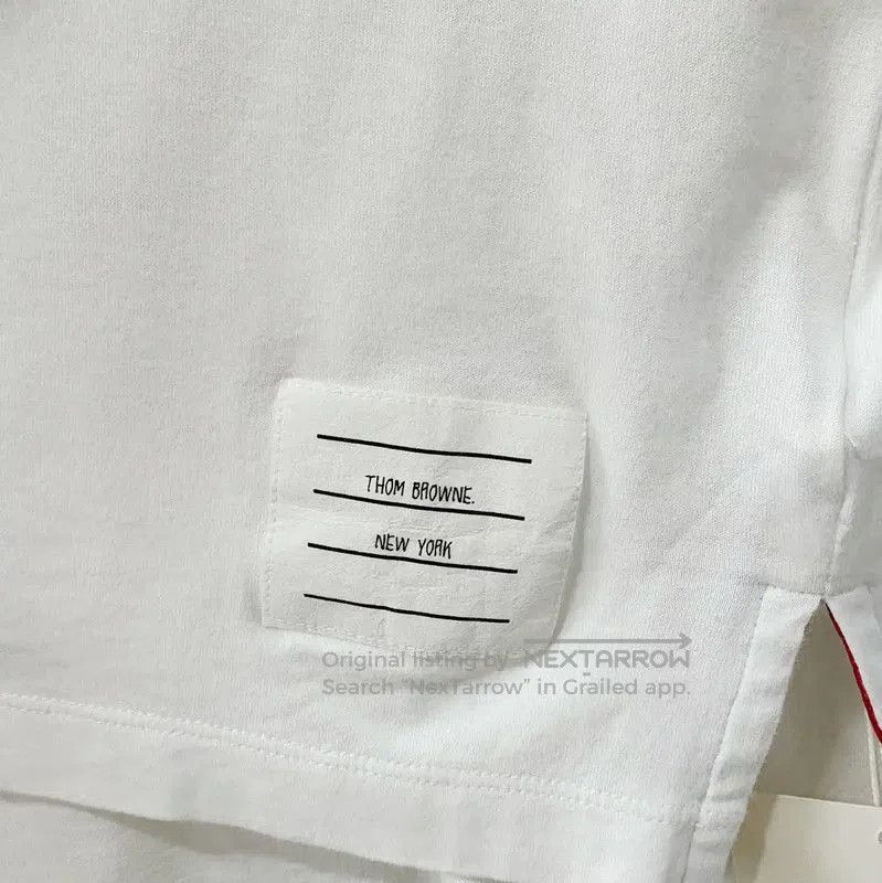 Thom Browne Thom Browne Short Sleeve White Cotton Tee . Size XXS / US 00 / IT 34 - 4 Thumbnail