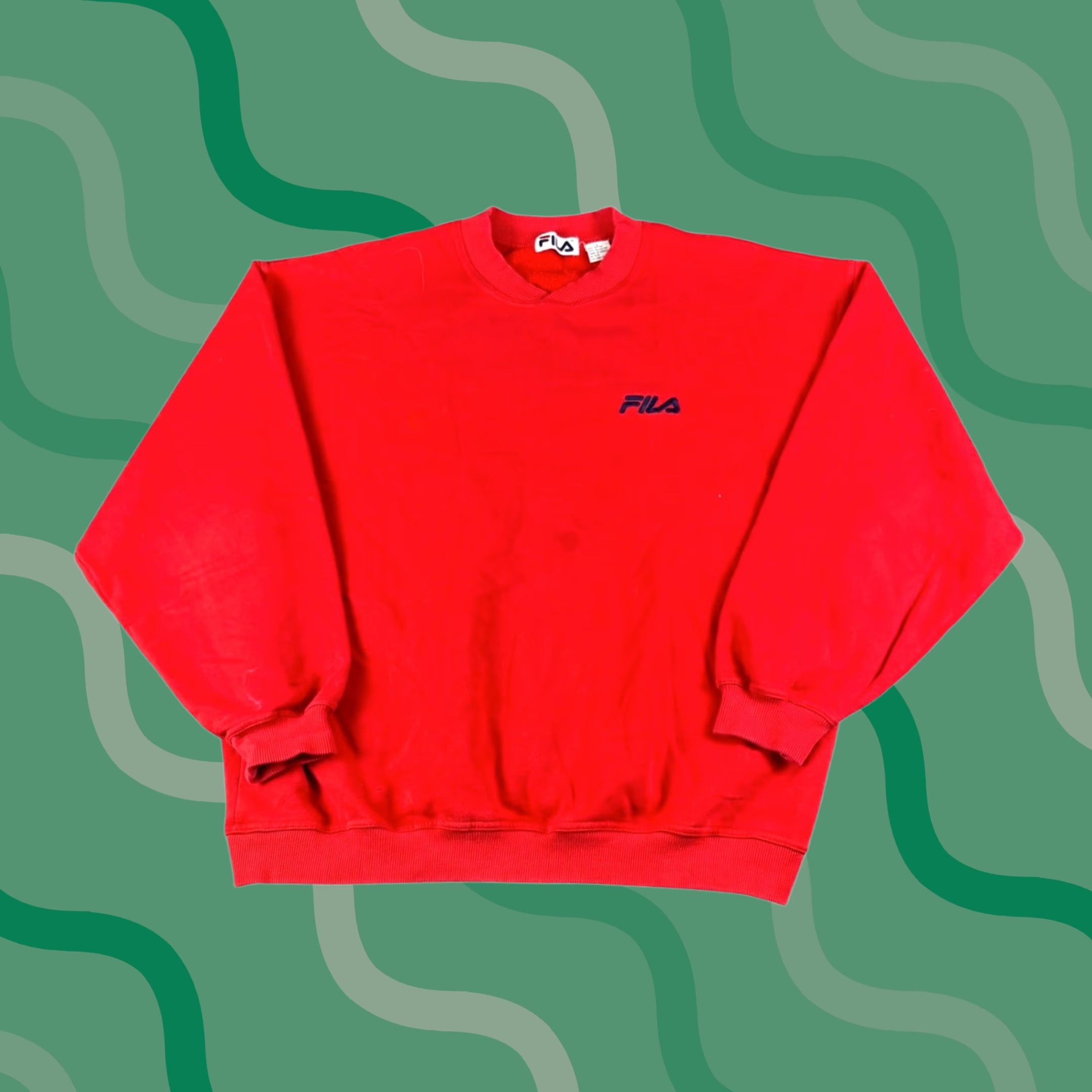 Fila VINTAGE FILA Red Crewneck Sweatshirt Embroidered Logo Size L 90s Unisex Adults Sweatshirt Size US L / EU 52-54 / 3 - 1 Thumbnail