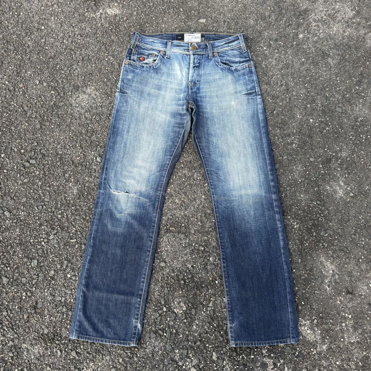 Energie VINTAGE JUSTIN ENERGIE BUTTON FLY FADED DENIM JEAN Size US 32 / EU 48 - 3 Thumbnail