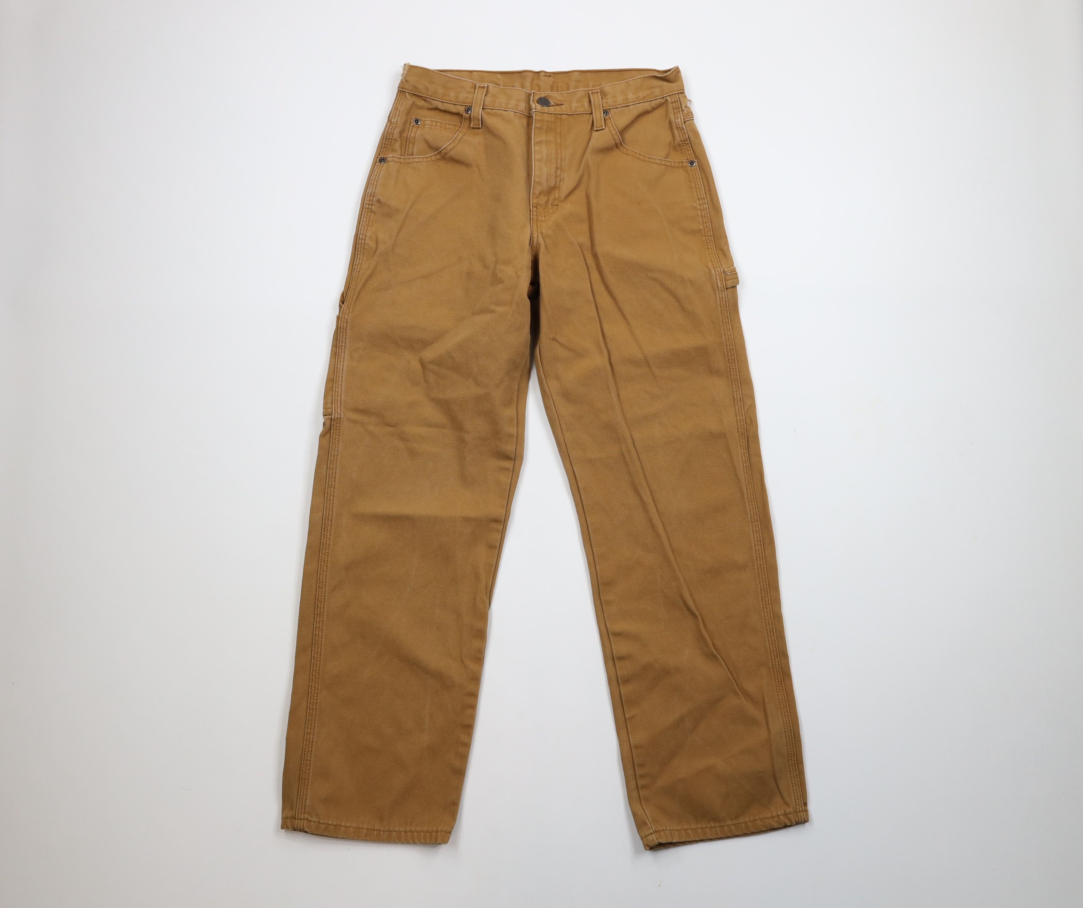 Dickies × Vintage Vintage Y2K Dickies Spell Canvas Dungaree Pants Duck Brown Size US 30 / EU 46 - 1 Thumbnail
