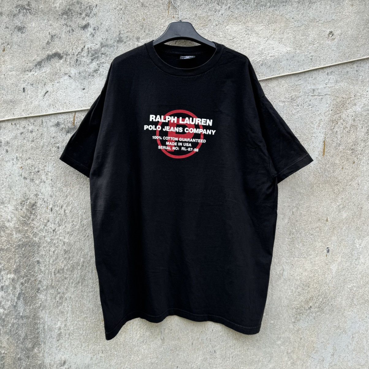 Polo Ralph Lauren Polo Jeans Ralph Lauren Black Logo Tshirt Made in USA L Size US XL / EU 56 / 4 - 4 Thumbnail