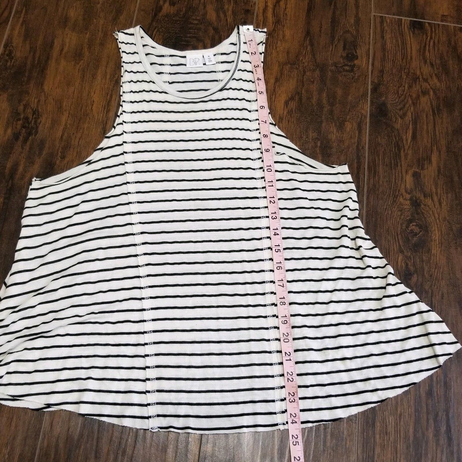 Designer Bp. Brand Tank Top Size Medium Black And Off White Striped Size M / US 6-8 / IT 42-44 - 5 Thumbnail