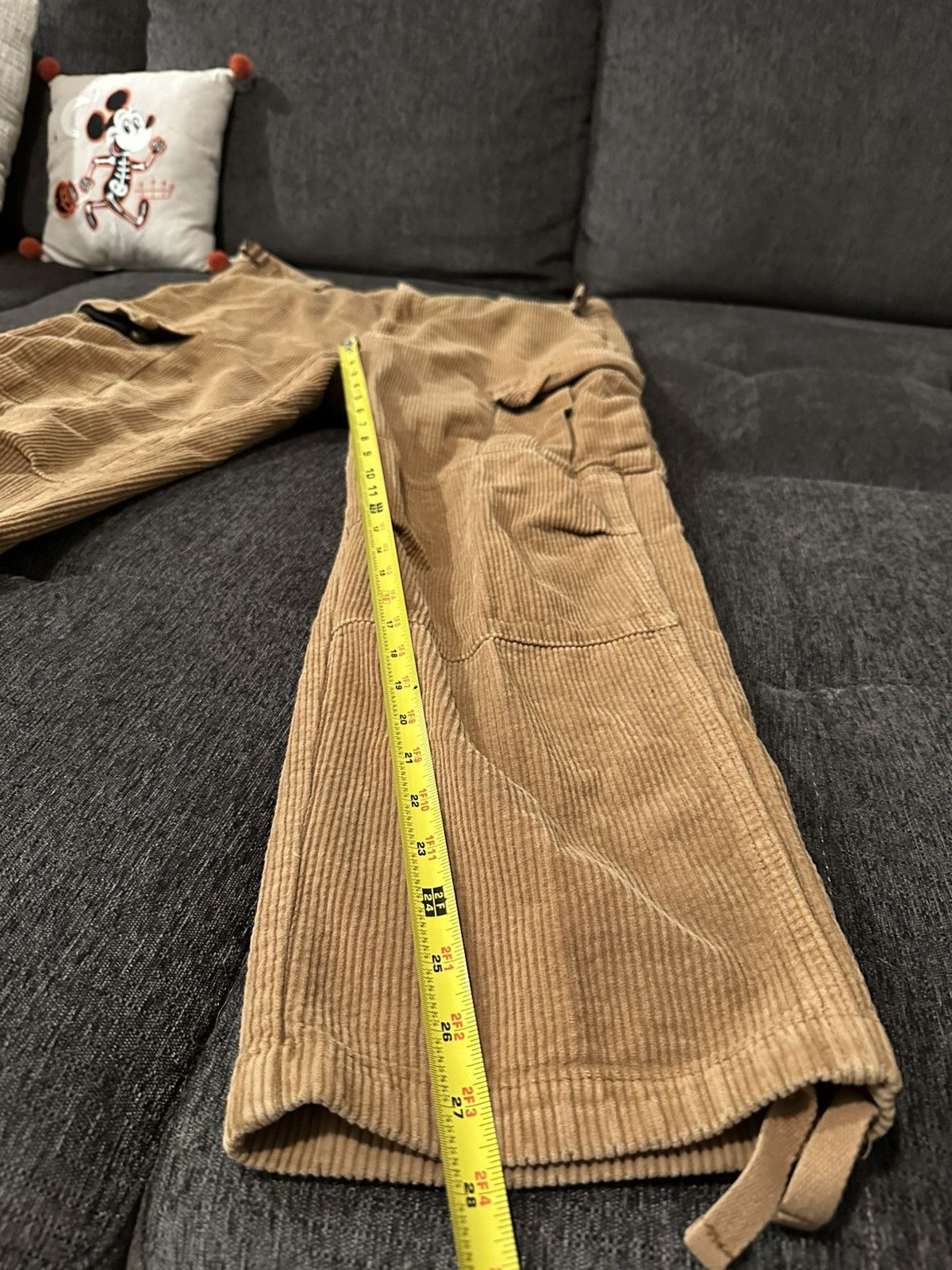 Empyre Empyre Men Pants Brown Corduroy Embroidered Logo Skate Size US 32 / EU 48 - 4 Thumbnail