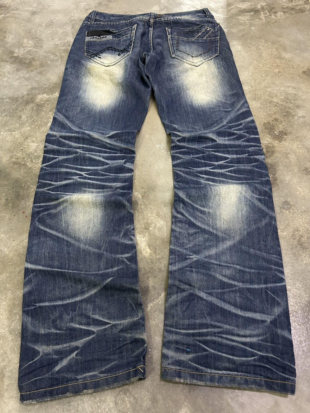 If Six Was Nine Jianai Denim Stacked Grunge Fit Heavy Fade Whisker Washed Size US 28 / EU 44 - 2 Thumbnail
