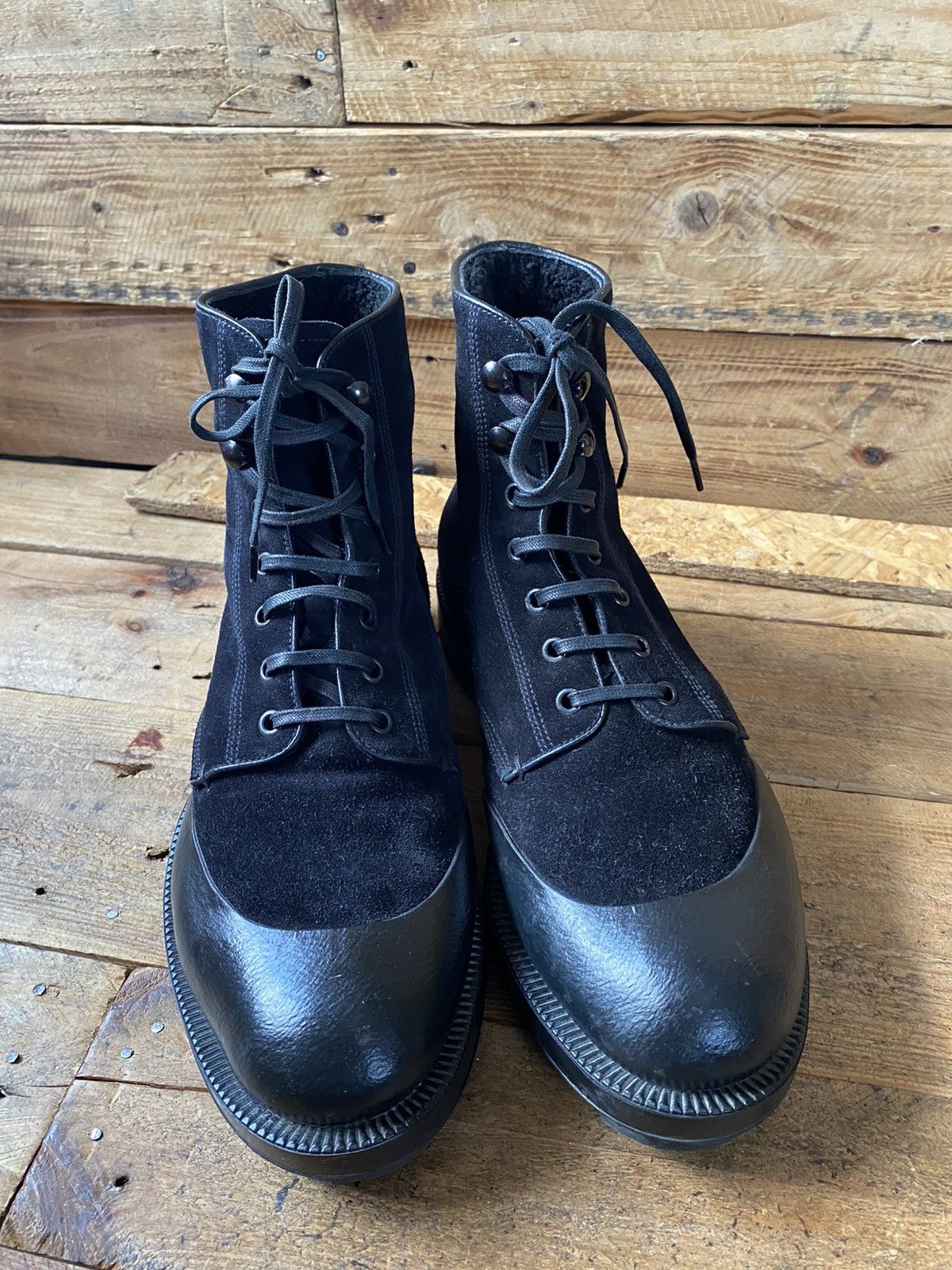 Prada Prada Fw12 rubber toe black chunky leather sneaker szuk 7.5 Size US 8.5 / EU 41-42 - 11 Thumbnail